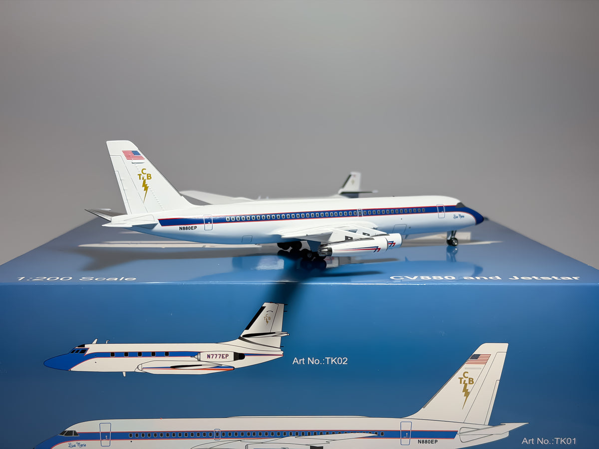 Elvis Presley Private Convair CV-880 Lockheed L-1329 Jet Star 1:200 Inflight200 N880EP & N777EP (TK01/TK02)