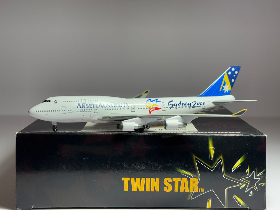 Jet-X 1:400 Ansett Australia Boeing 747-400 VH-ANA Sydney 2000 SMVHANA