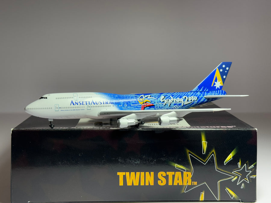 Jet-X 1:400 Ansett Australia Boeing 747-300 VH-INJ Sydney 2000 SMVH-NJ