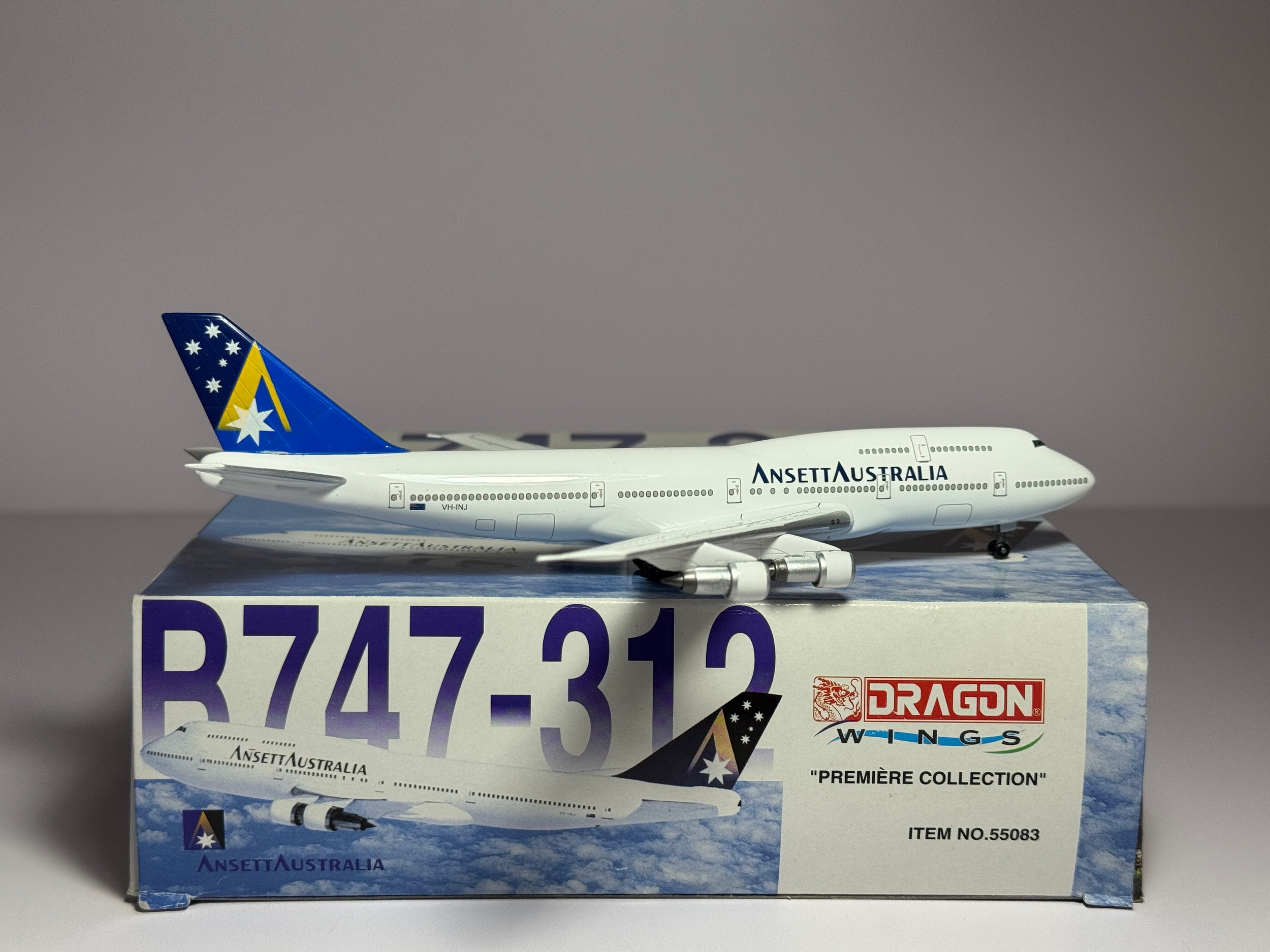 Dragon Wings 1:400 Ansett Australia Boeing 747-300 VH-INJ 55083
