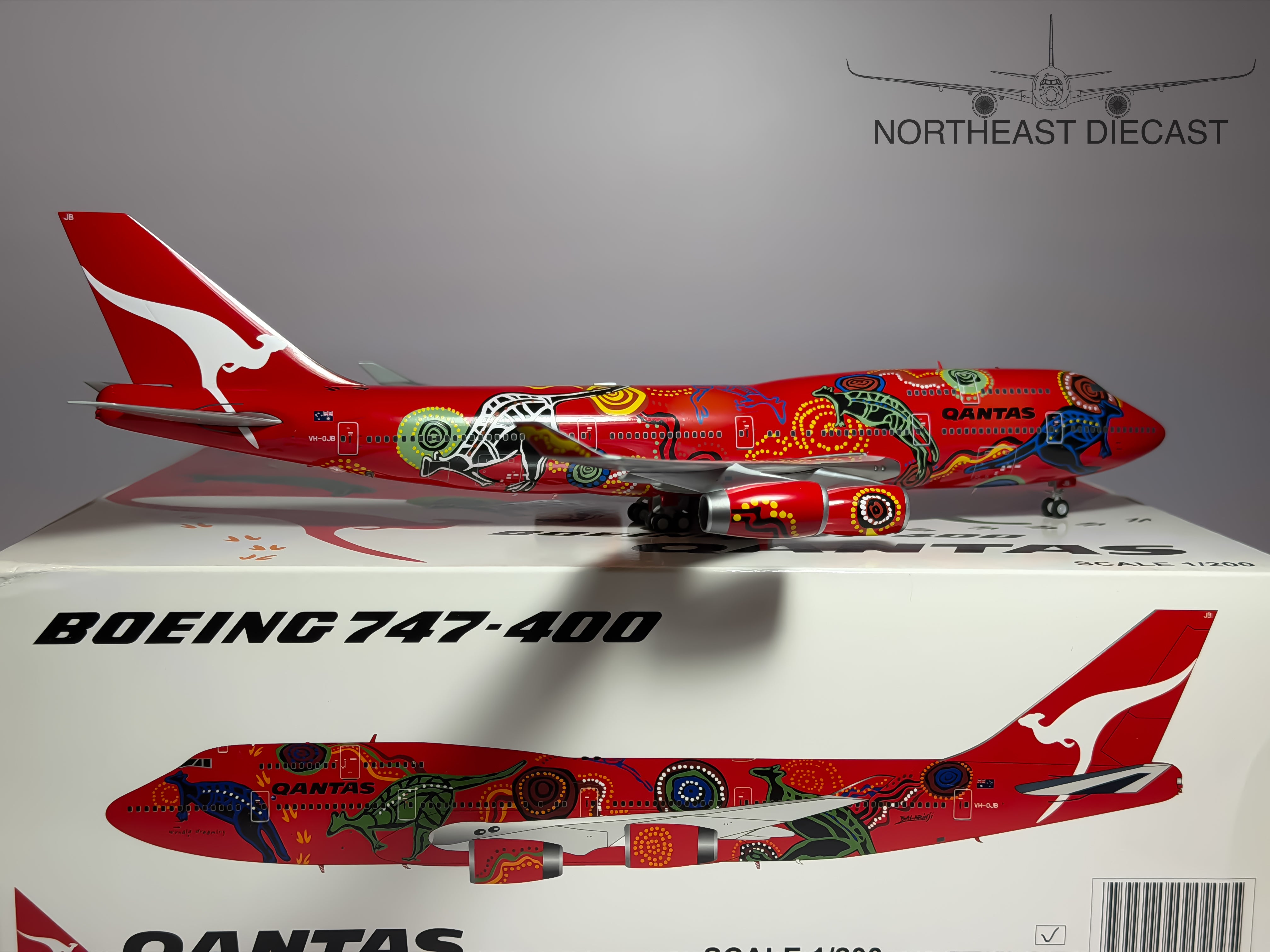 Qantas Airways Boeing 747-400 1:200 JC Wings VH-OJB (XX2922)
