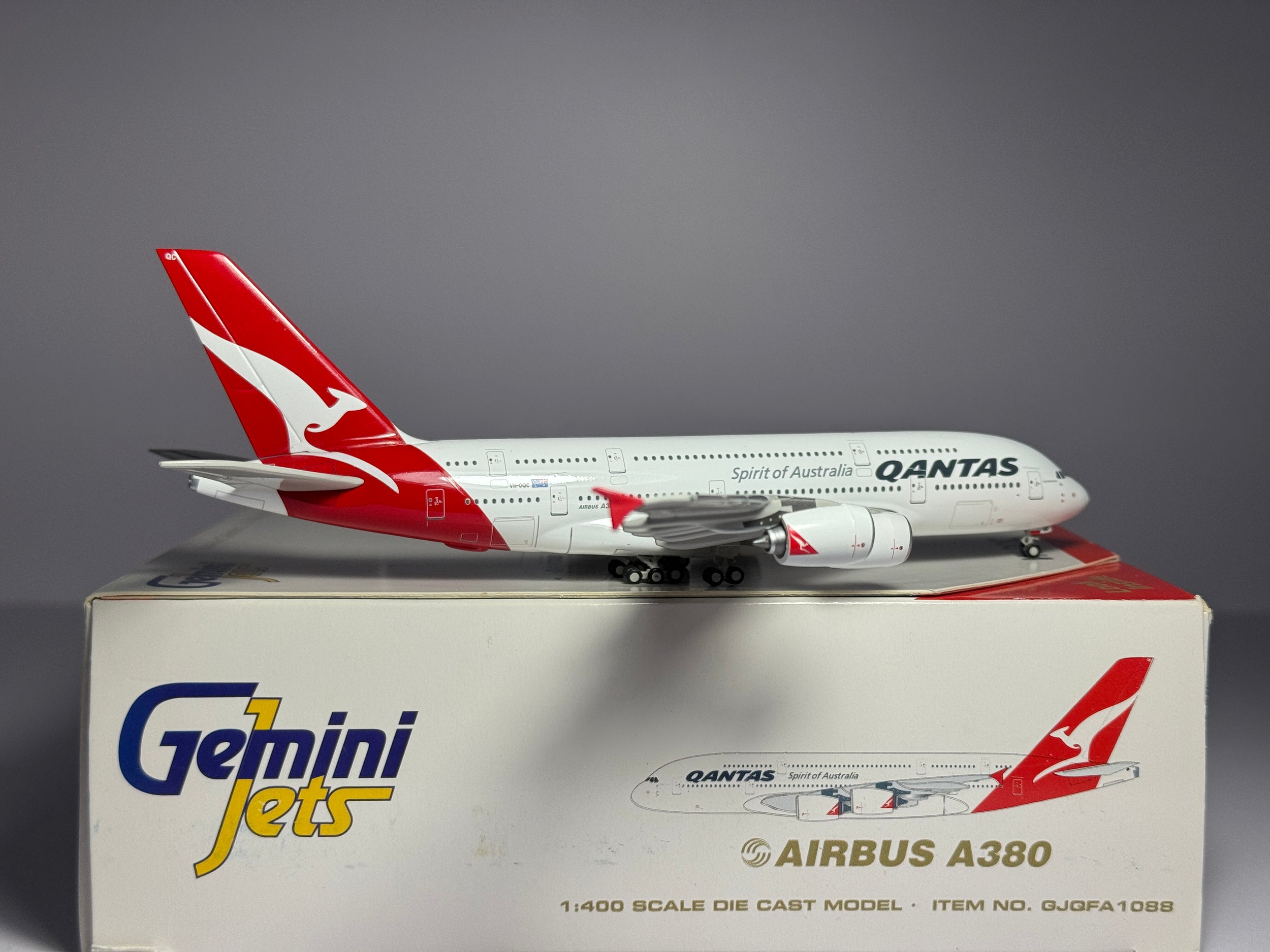 Gemini Jets 1:400 Qantas Airways Airbus A380-800 VH-OQC GJQFA1088