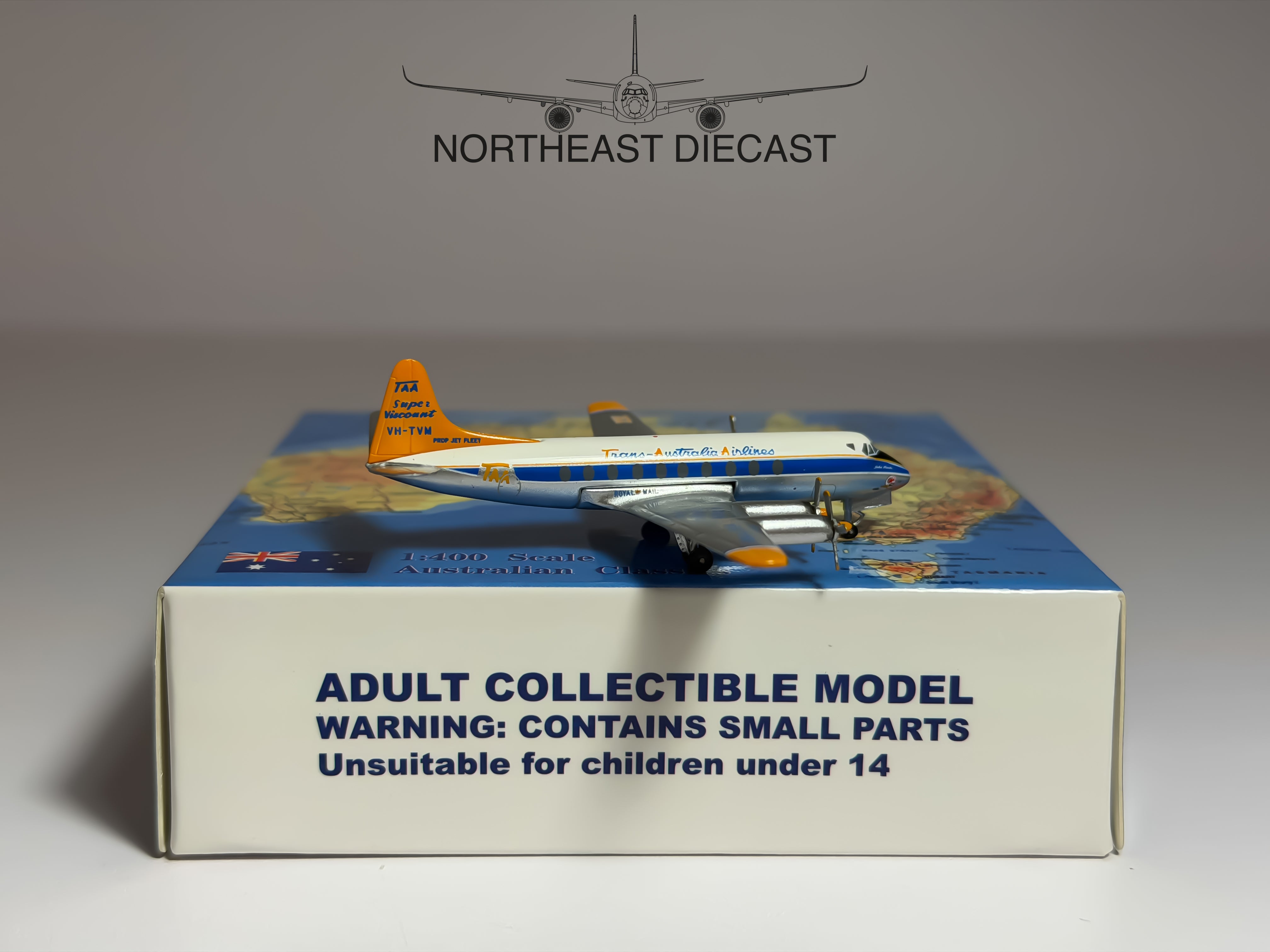 Trans Australia TAA Vickers Viscount 700 1:400 Aeroclassics VH-TVM (ACVHTVM)