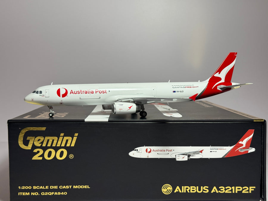 Gemini Jets 1:200 Qantas Freight Airbus A321P2F VH-ULD Australia Post G2QFA940