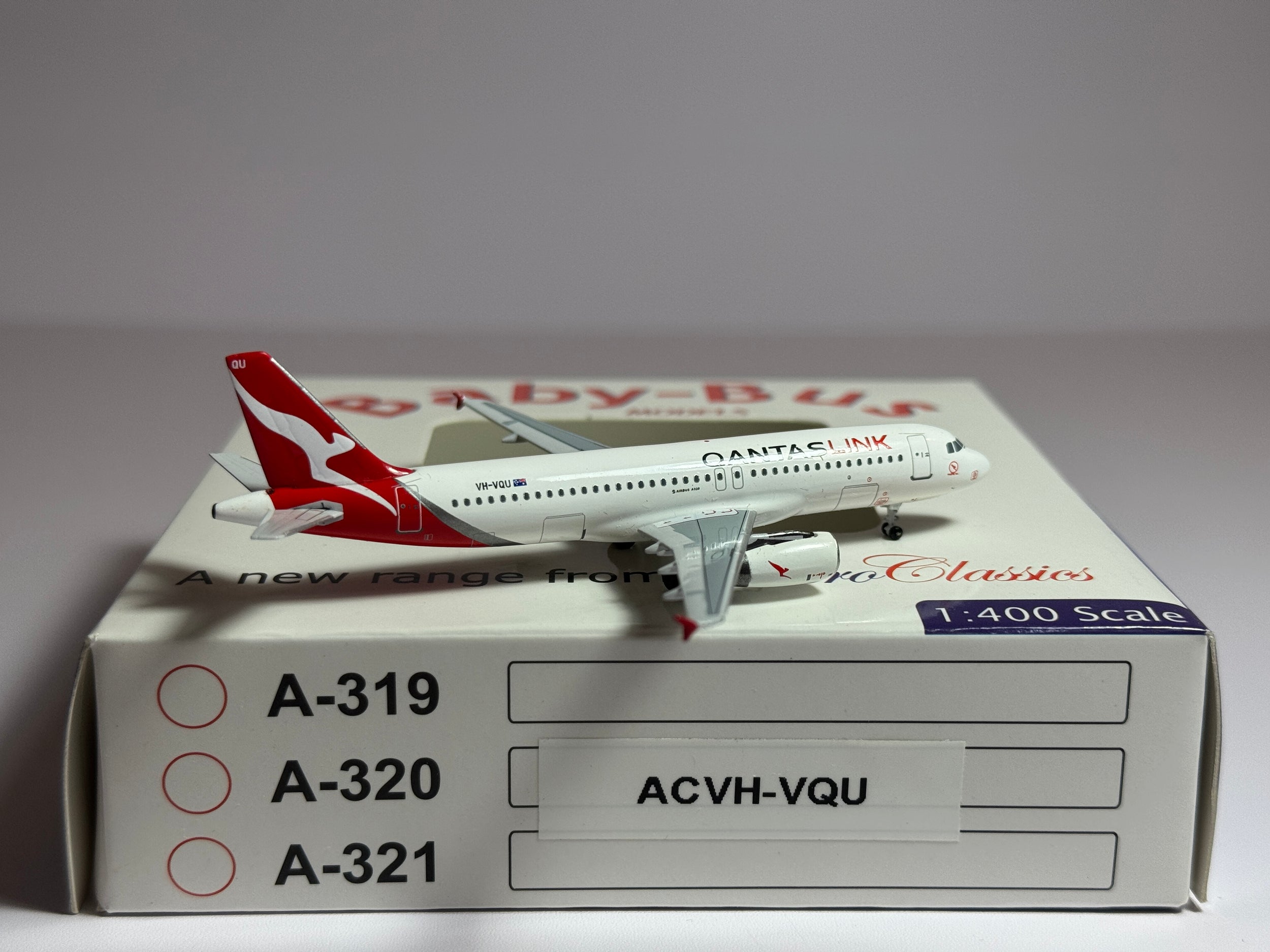 Aeroclassics 1:400 Qantas Link Airbus A320-200 VH-VQU ACQFA1018