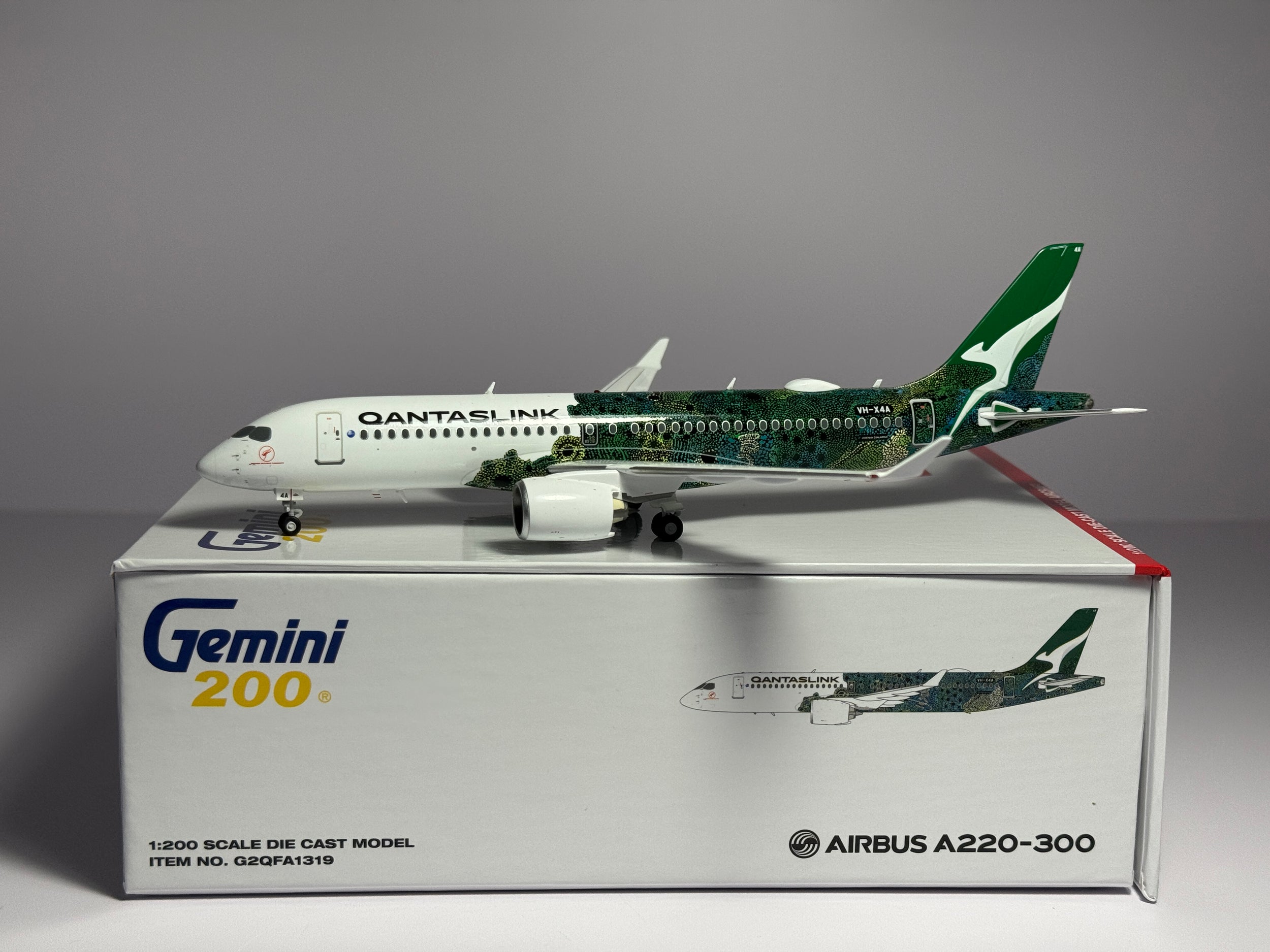 Gemini Jets 1:200 QantasLink Airbus A220-300 VH-X4A "Minyma Kutjara Tjukurpa" G2QFA1319