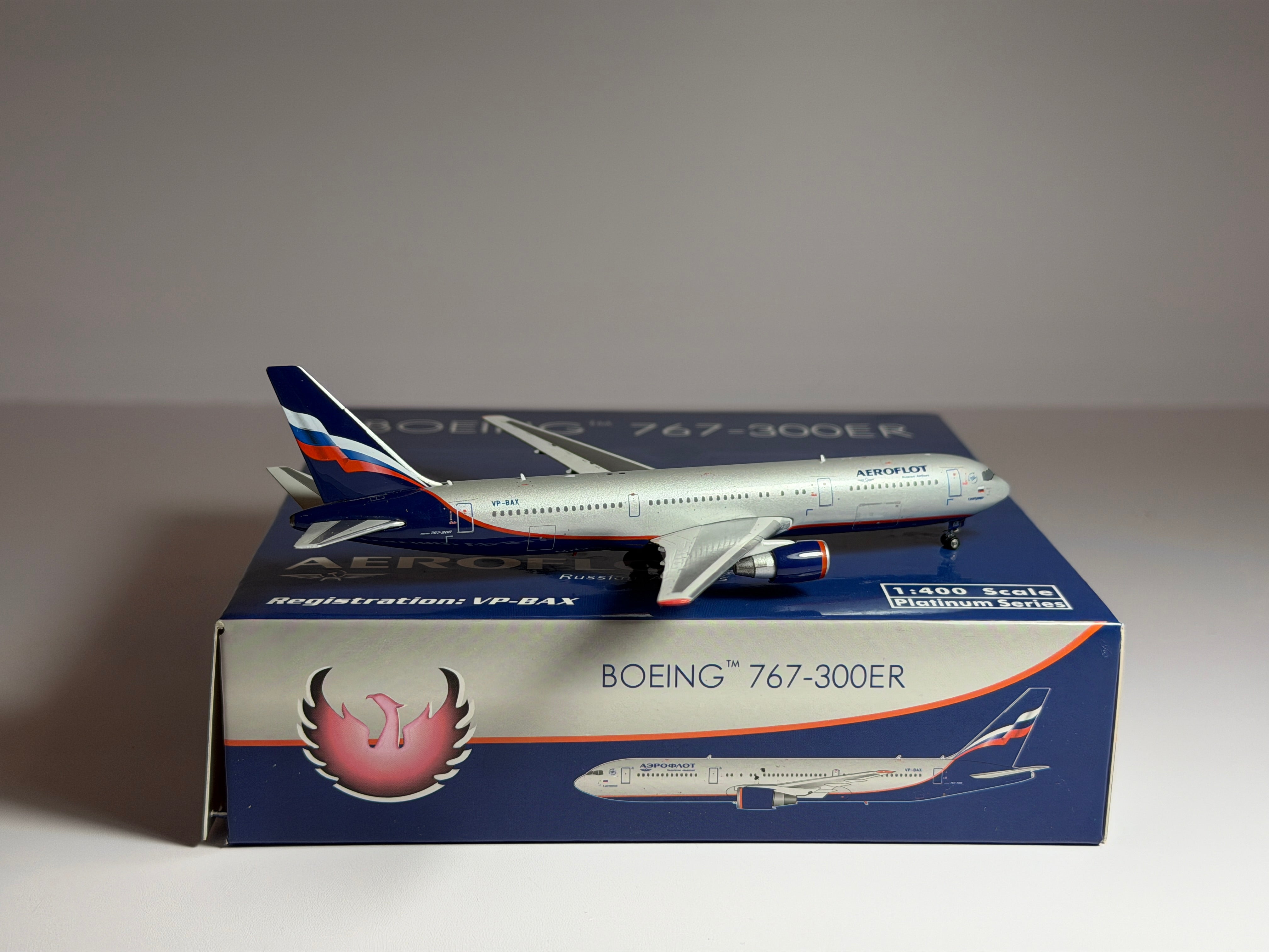 Aeroflot Boeing 767-300 1:400 Phoenix Models VP-BAX (PH411046)