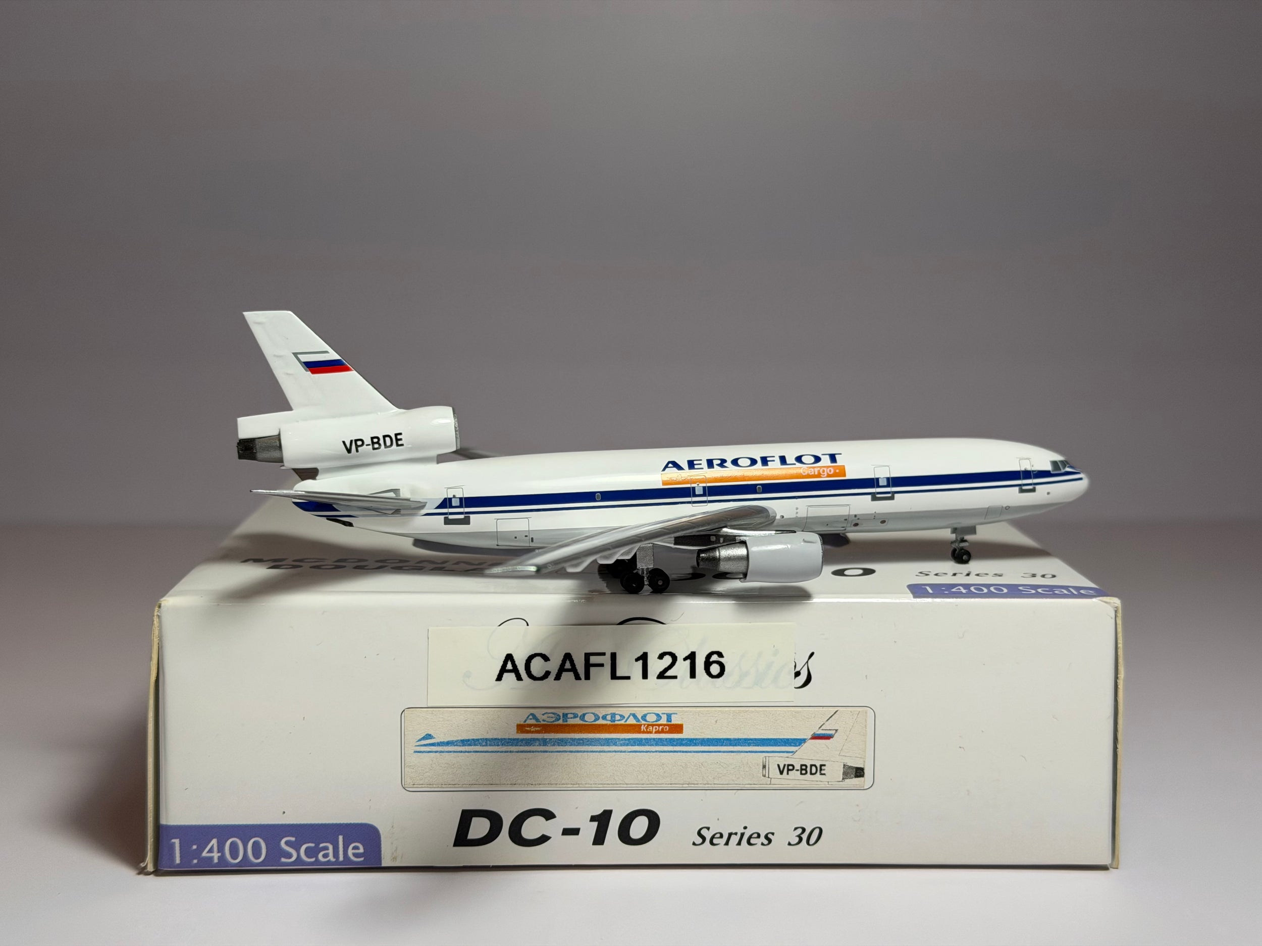 Aeroclassics 1:400 Aeroflot Cargo McDonnell Douglas DC-10-40F VP-BDE current colors ACAFL1216