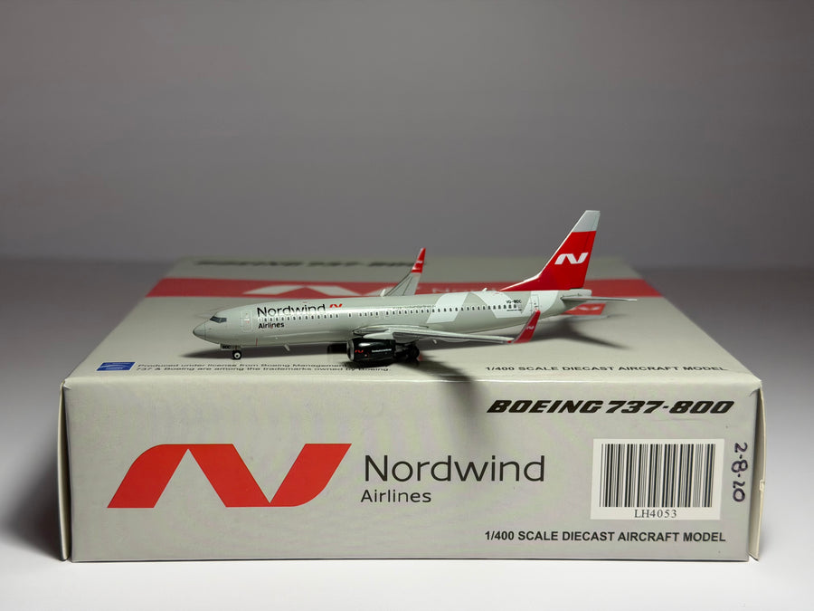 JC Wings 1:400 Nordwind Airlines Boeing 737-800 VQ-BDC current colors LH4NWS053