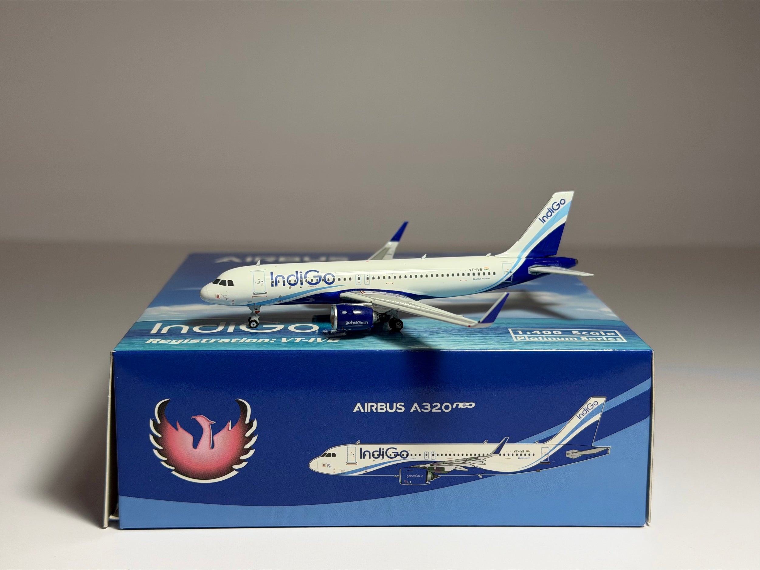Phoenix Model 1:400 IndiGo Airbus A320neo VT-IVB current colors PH4IGO2141