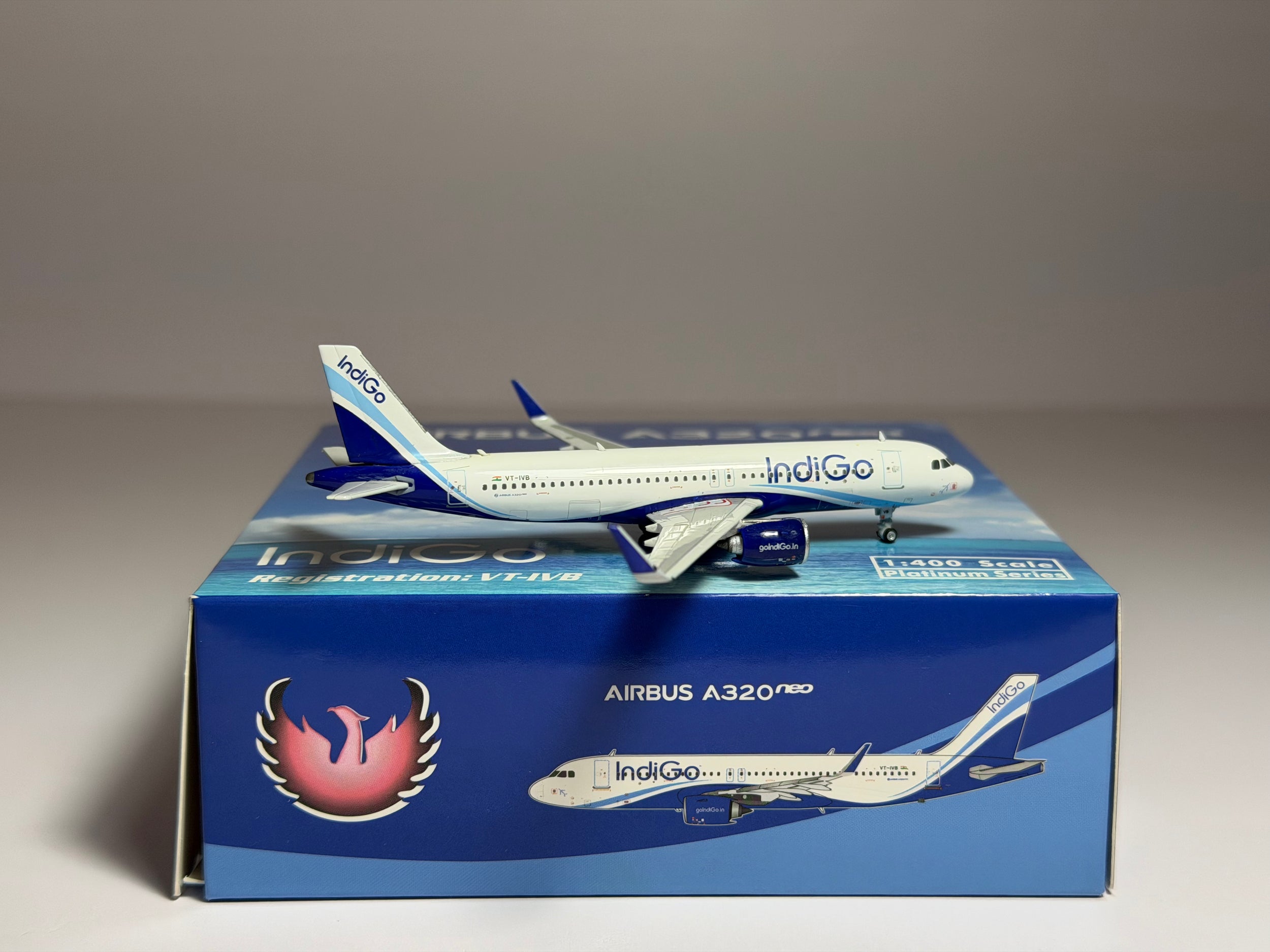 Phoenix Model 1:400 IndiGo Airbus A320neo VT-IVB current colors PH4IGO2141