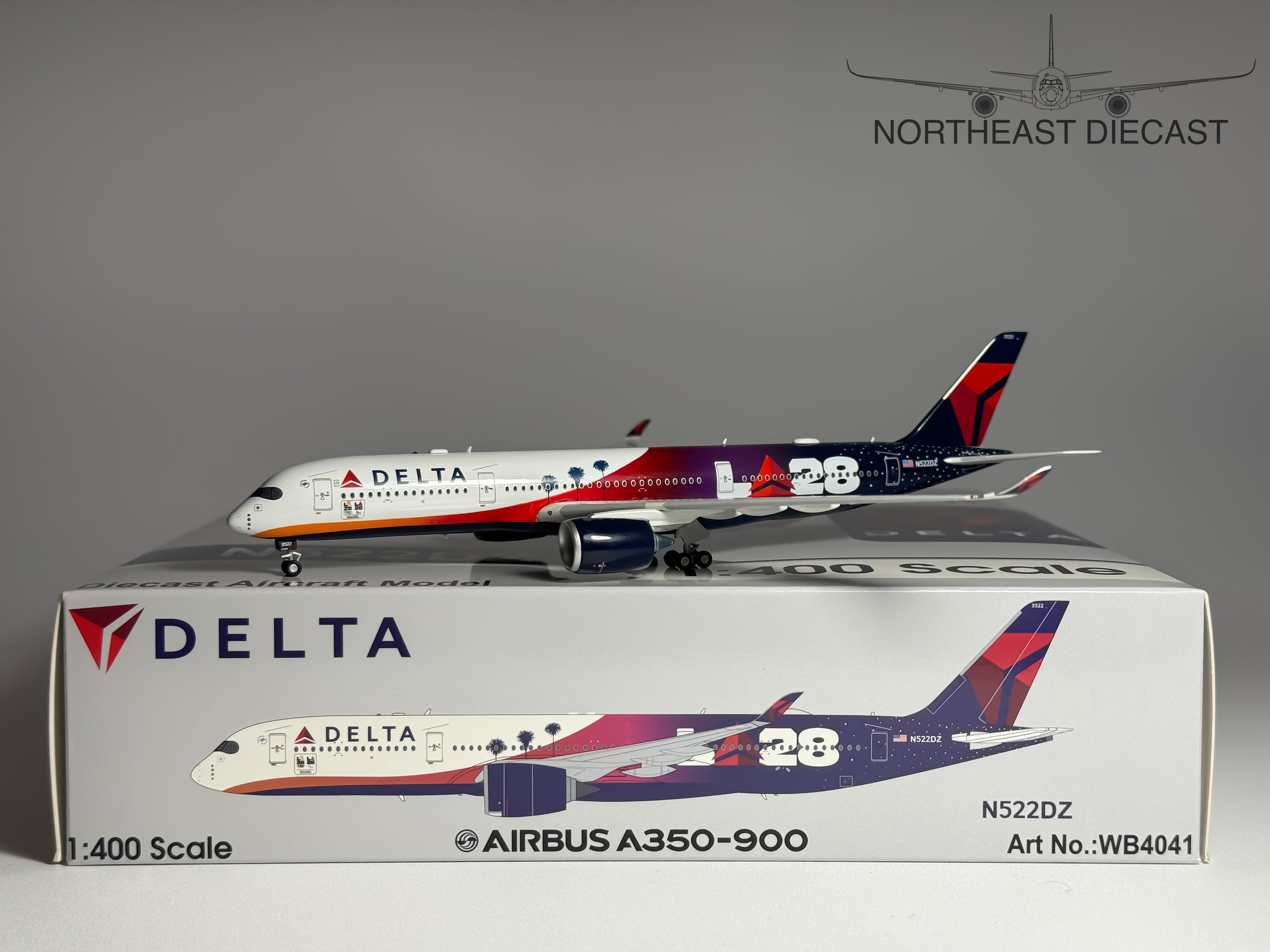 Delta Air Lines Airbus A350-900 1:400 Aviation400 N522DZ (WB4041)