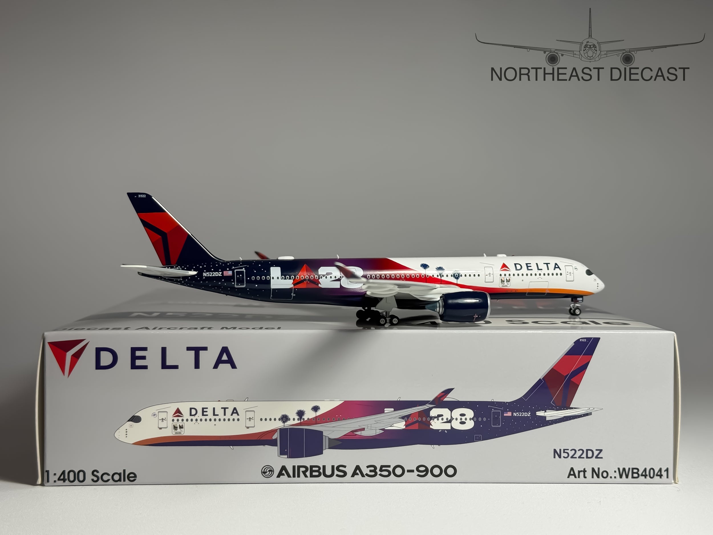 Delta Air Lines Airbus A350-900 1:400 Aviation400 N522DZ (WB4041)