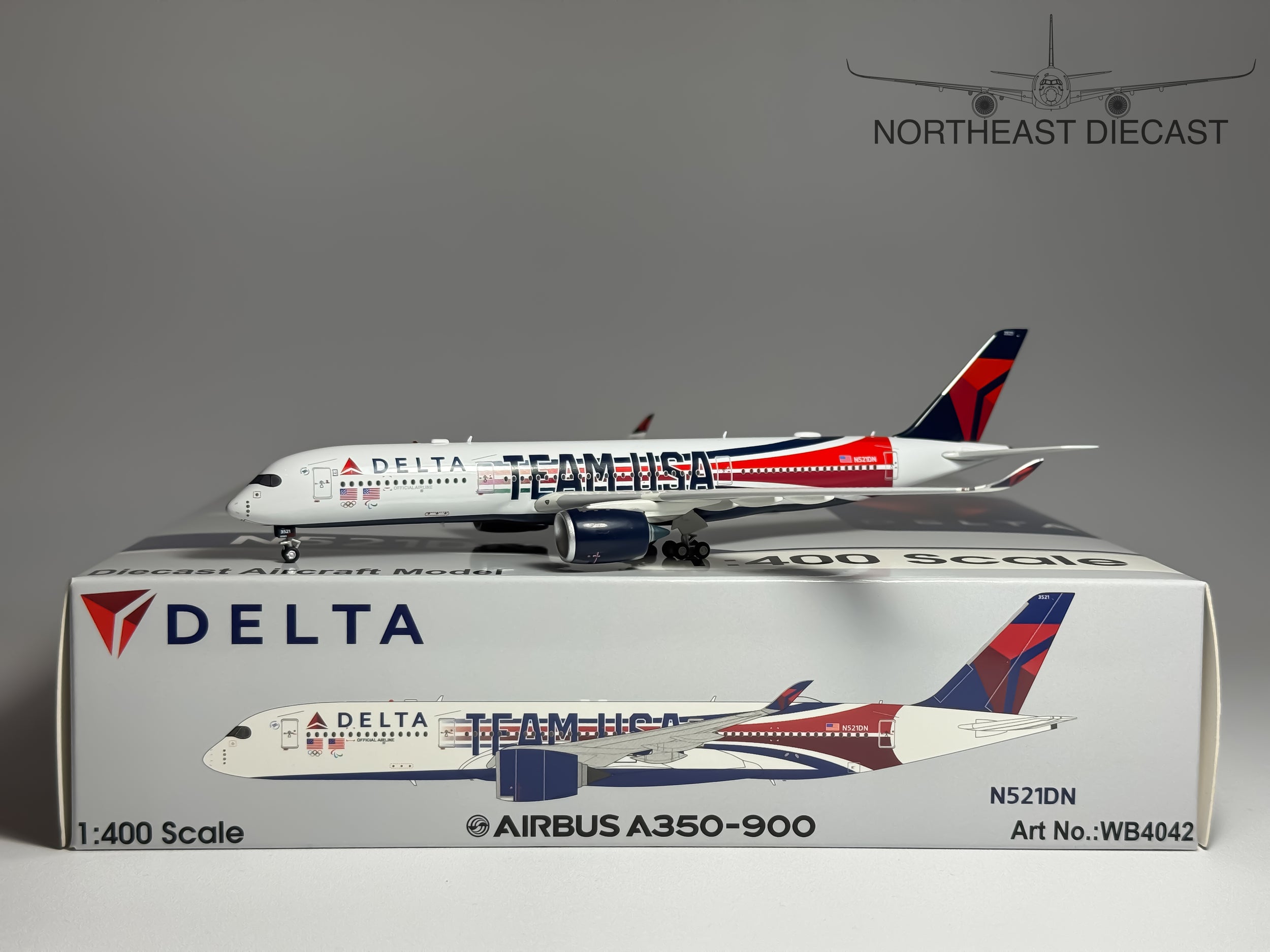 Delta Air Lines Airbus A350-900 1:400 Aviation400 N521DN (WB4042)