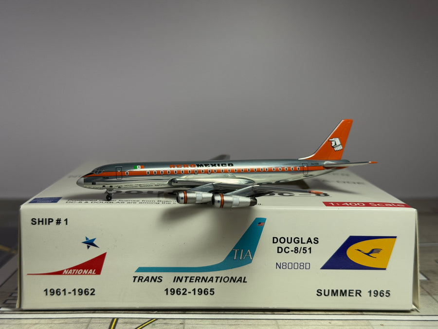 Aeroclassics 1:400 Aeromexico Douglas DC-8-50 XA-DOD "Colima" polished ACAMX1008