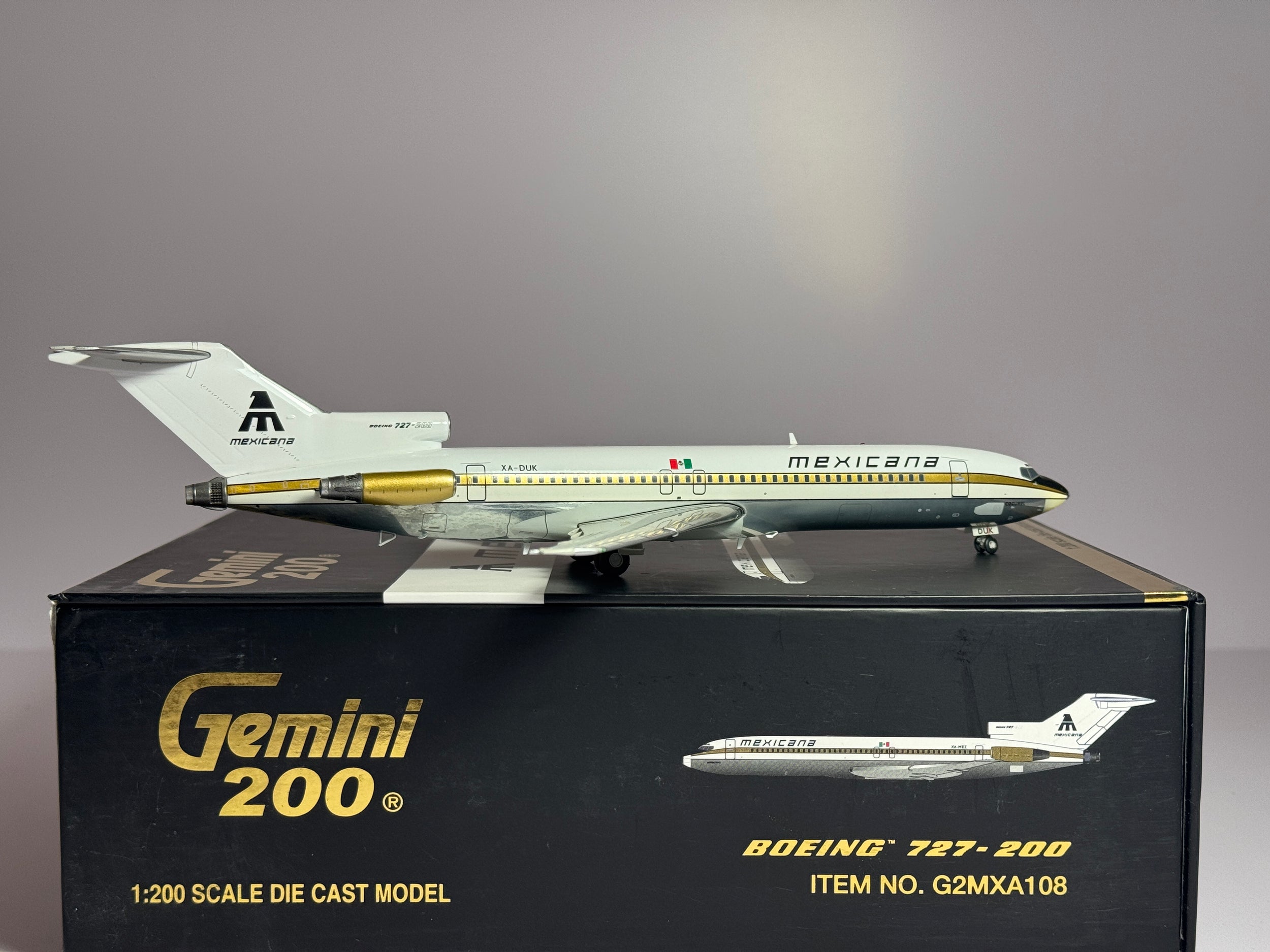 Gemini Jets 1:200 Mexicana Boeing 727-200 XA-DUK "Cozumel" G2MXA108