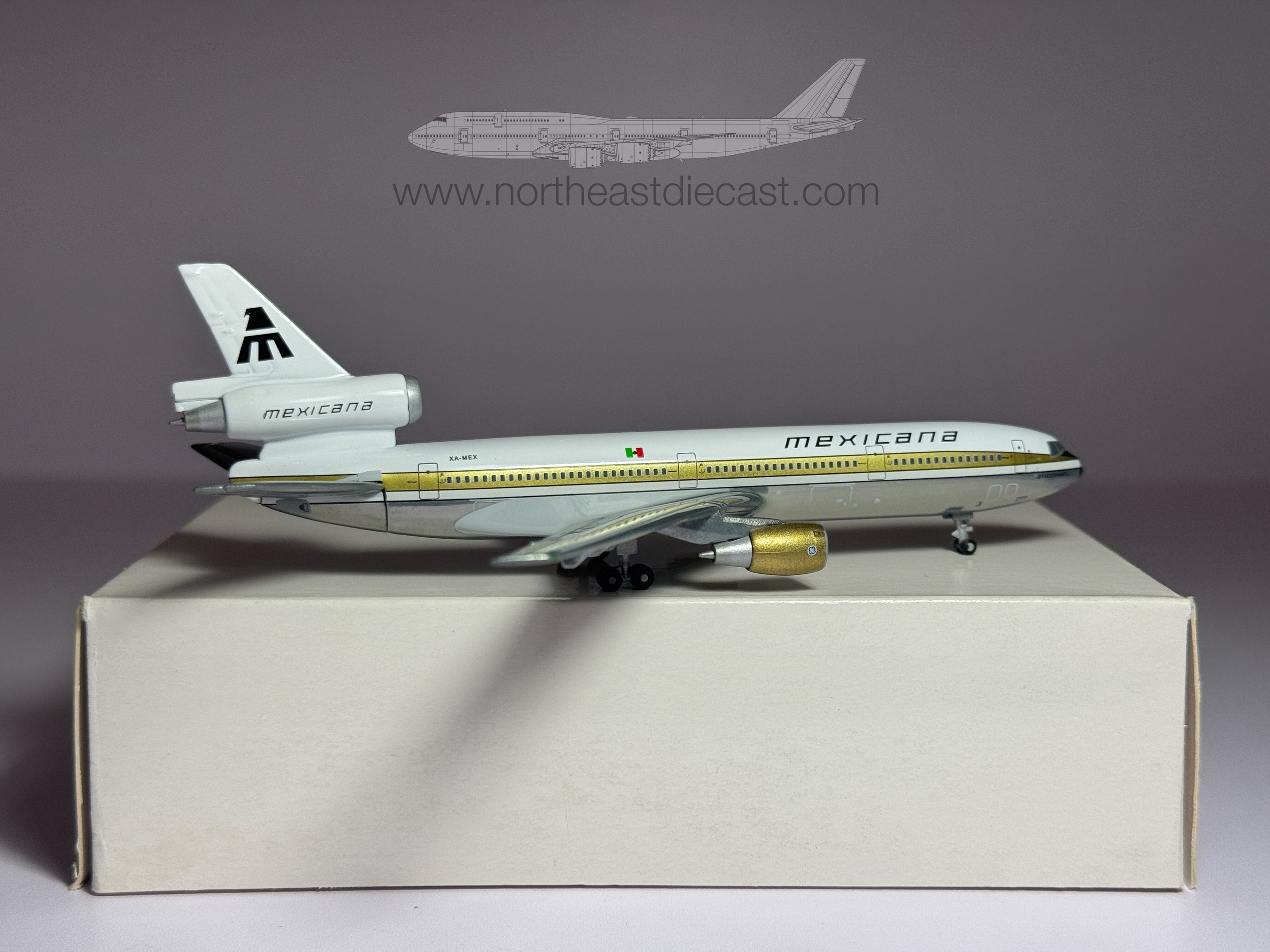 Mexicana McDonnell Douglas DC-10-10 1:400 Gemini Jets XA-MEX (GJMEX158)