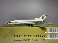 JC Wings 1:200 Mexicana Boeing 727-100 XA-SEL Aztec gold XX2503