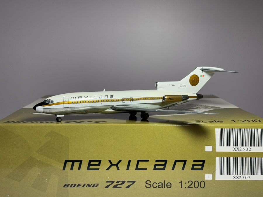 JC Wings 1:200 Mexicana Boeing 727-100 XA-SEL Aztec gold XX2503