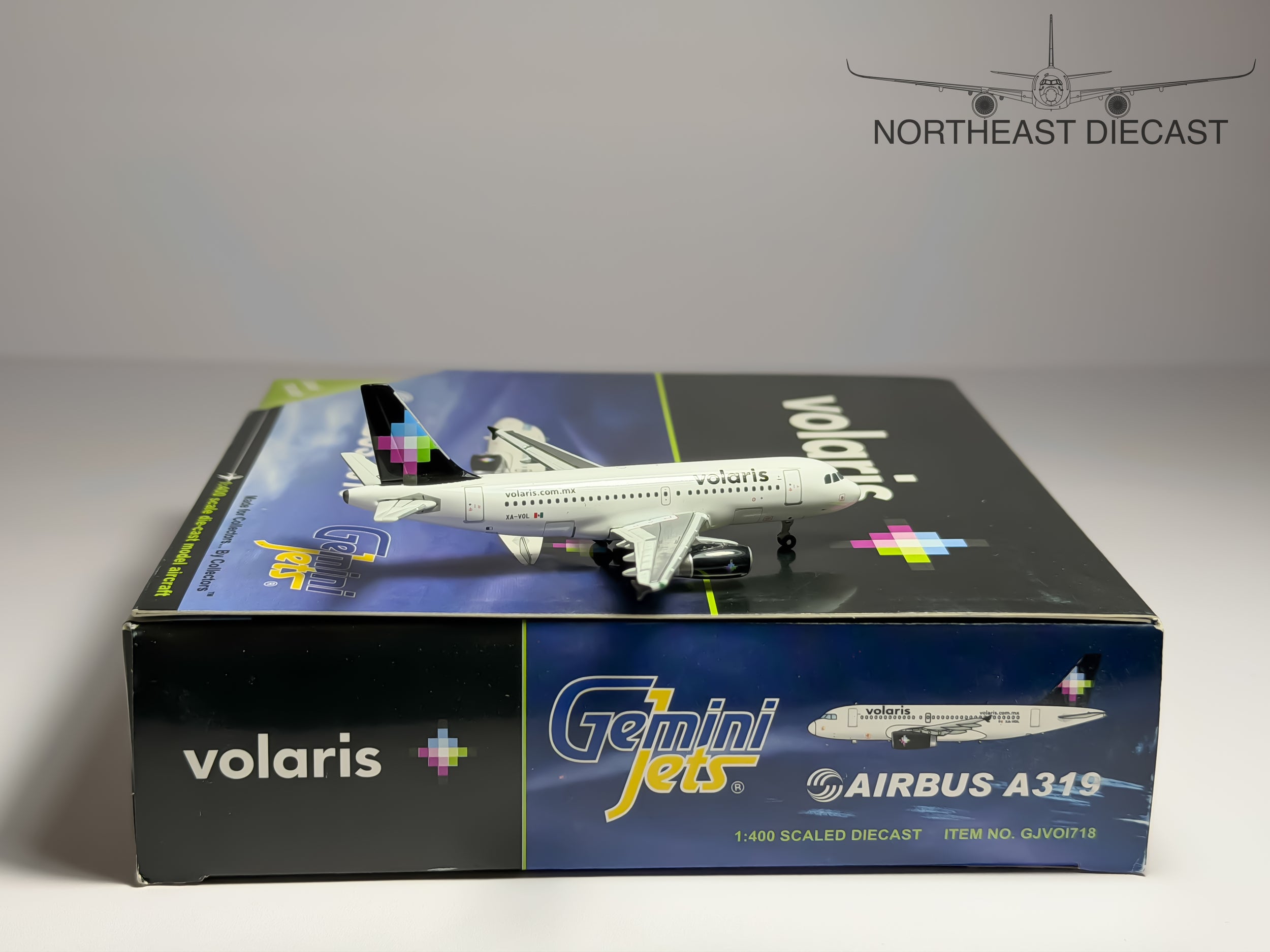 Volaris Airbus A319 1:400 Gemini Jets XA-VOL (GJVOI718)