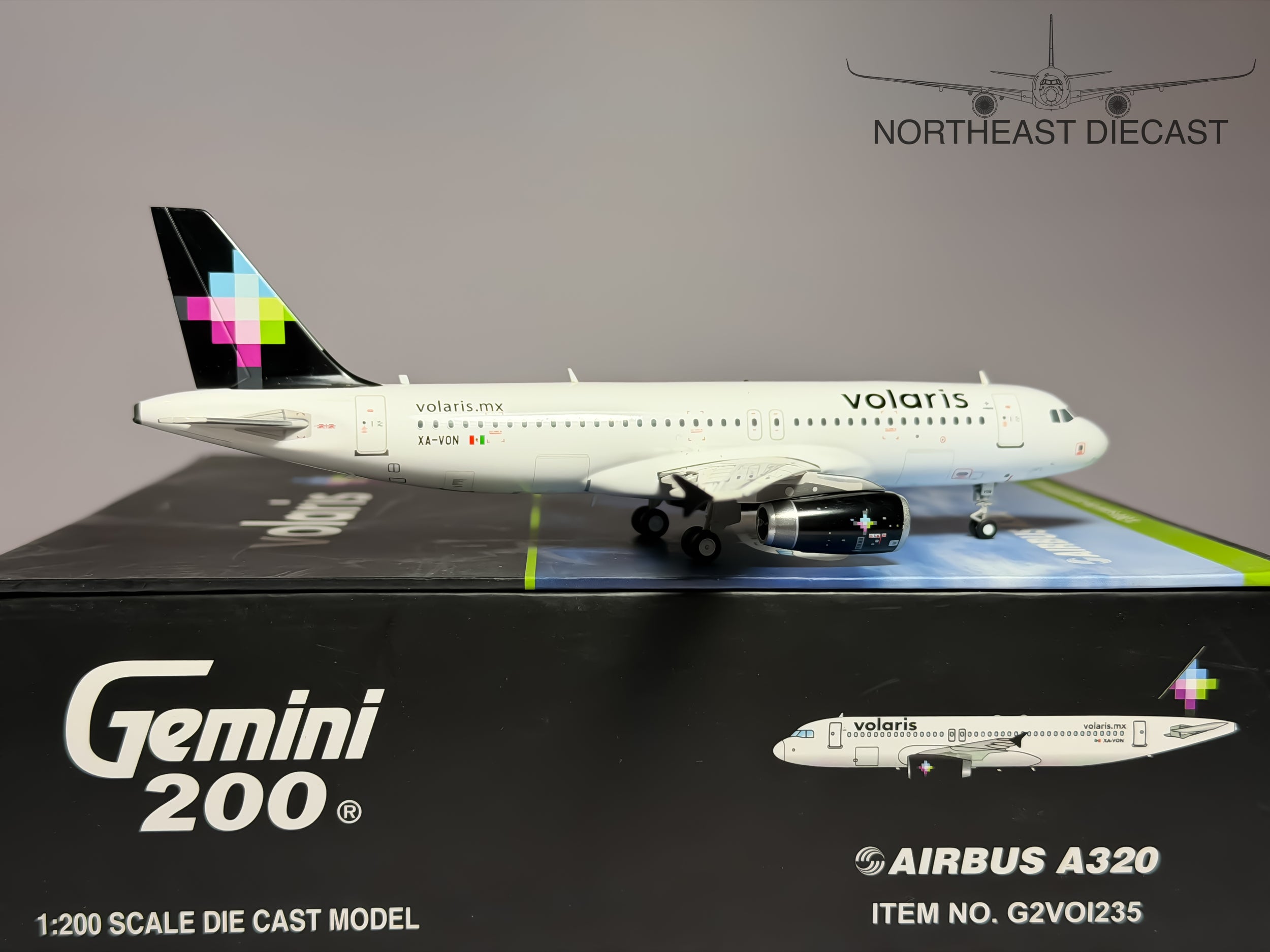 Volaris Airbus A320-200 1:200 Gemini Jets XA-VON (G2VOI235)
