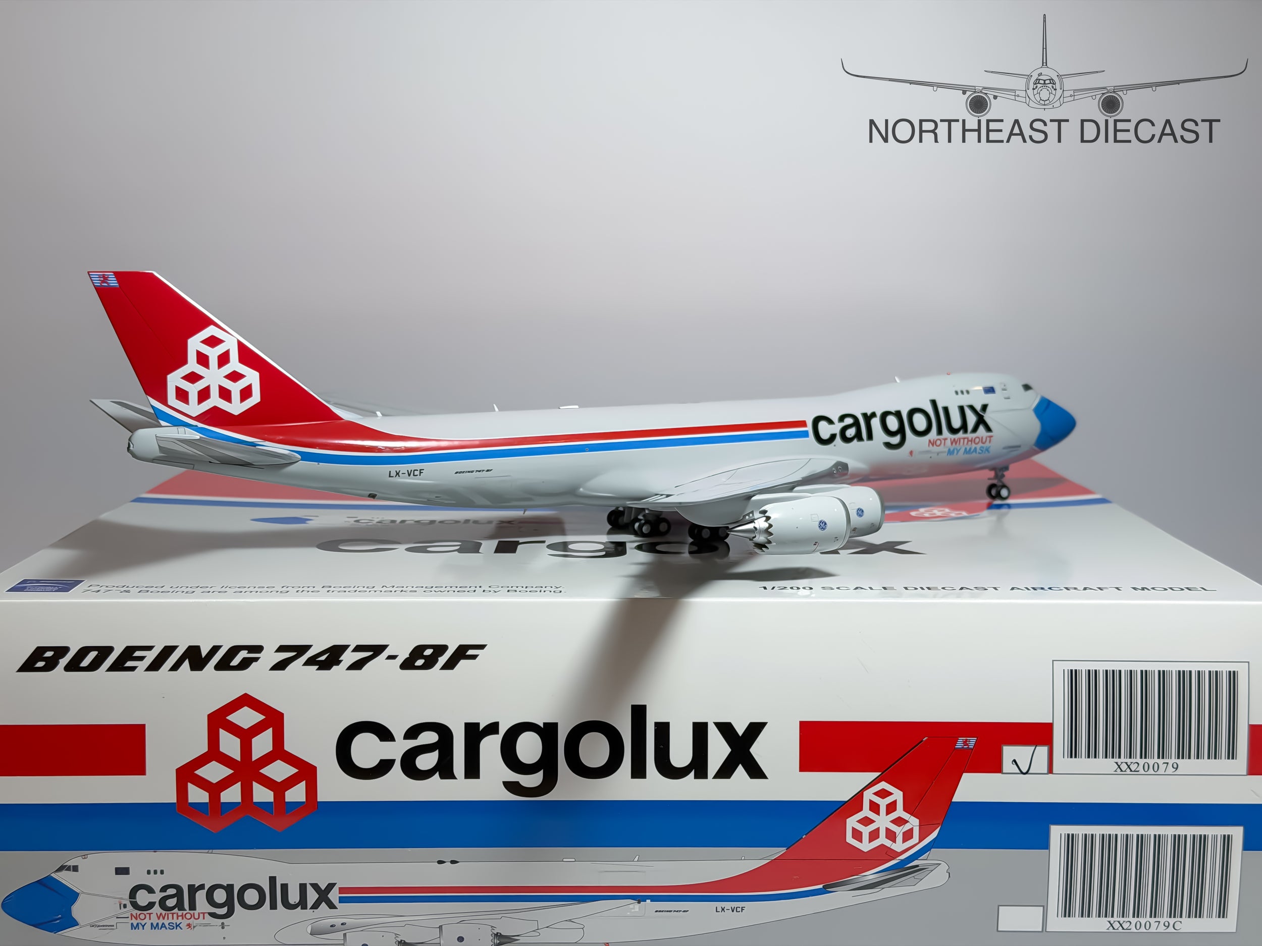 Cargolux Boeing 747-8F 1:200 JC Wings LX-VCF (XX20079)