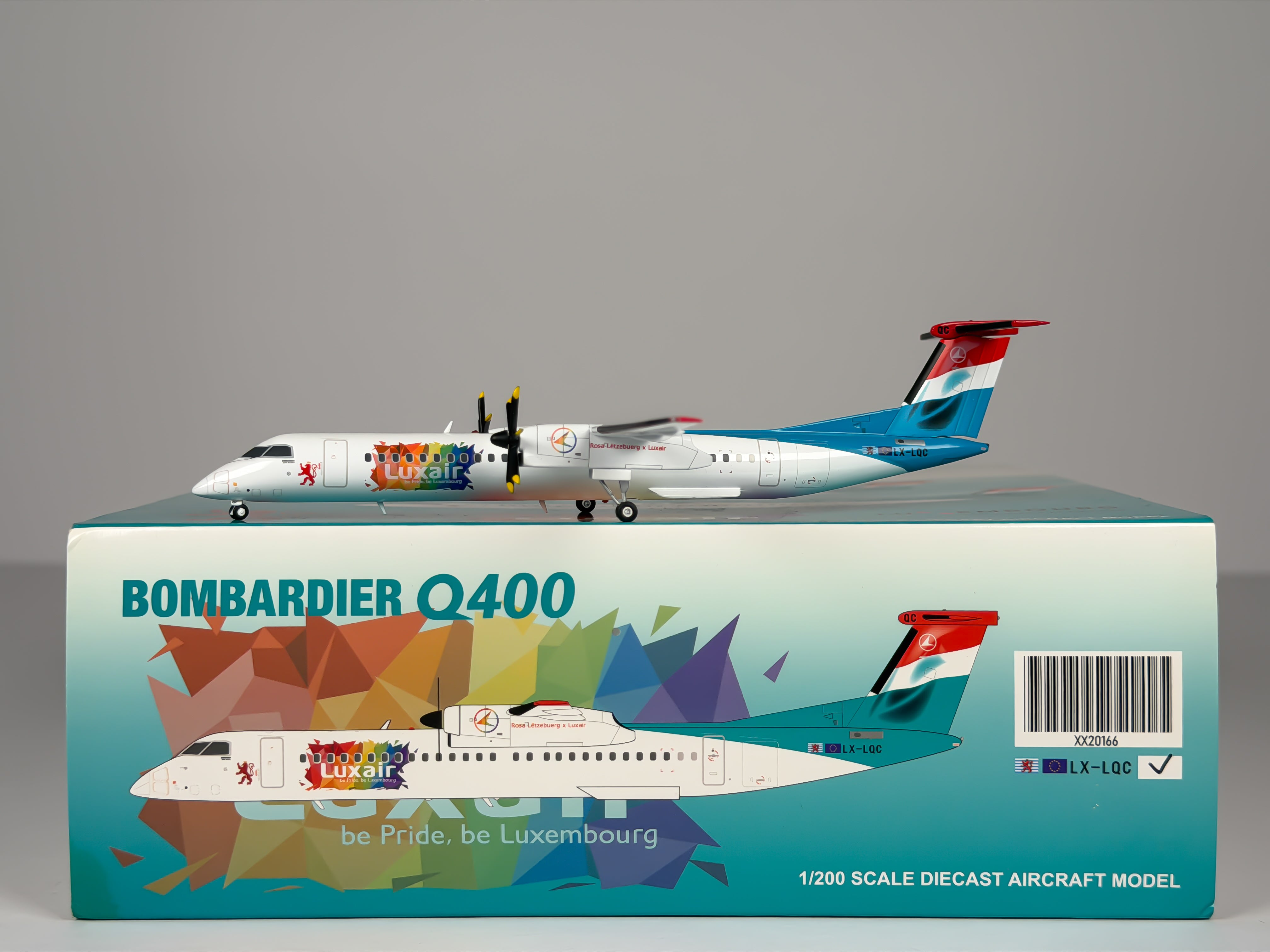 Luxair De Havilland Q400 1:200 JC Wings LX-LQC (XX20166)