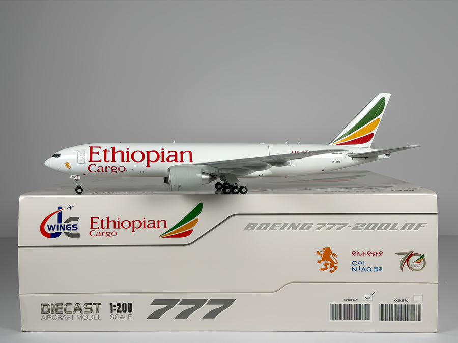 Ethiopian Cargo Boeing 777F 1:200 JC Wings ET-AWE (XX20296C)