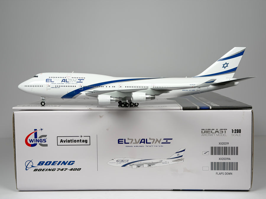 El Al Israel Airlines Boeing 747-400 1:200 JC Wings 4X-ELA (XX20319)