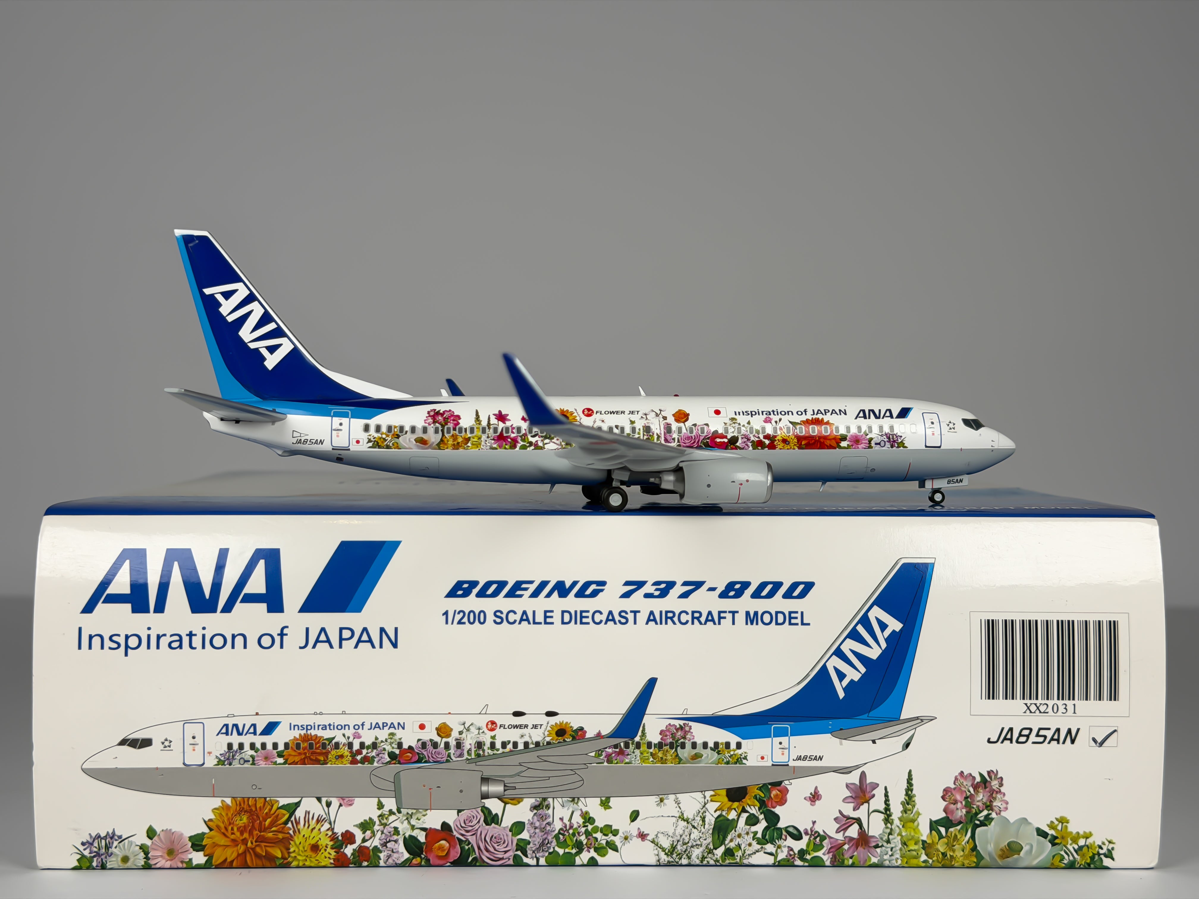 All Nippon Airways (ANA) Boeing 737-800 1:200 JC Wings JA85AN (XX2031)