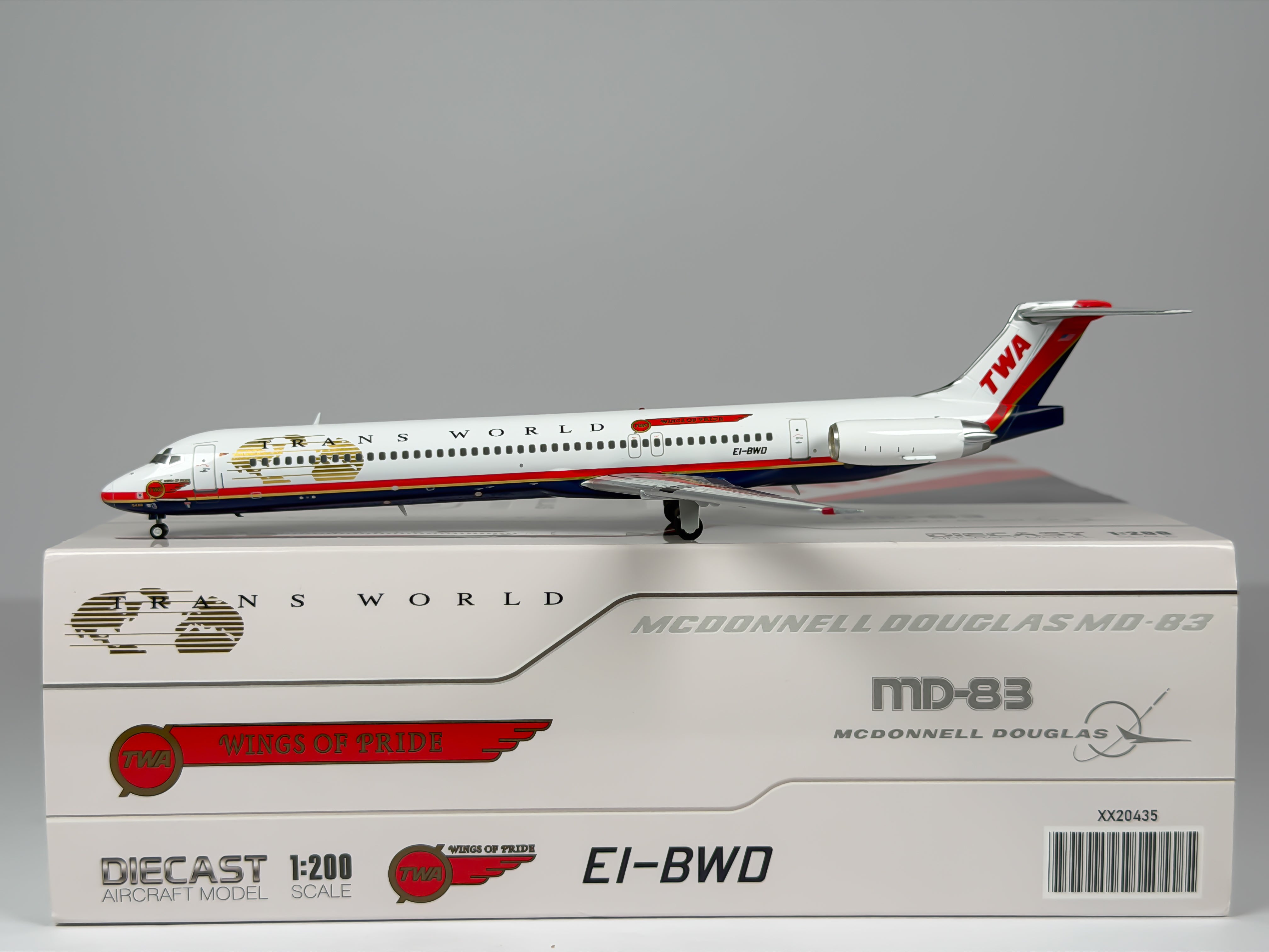 Trans World Airlines (TWA) McDonnell Douglas MD-83 1:200 JC Wings EI-BWD (XX20435)