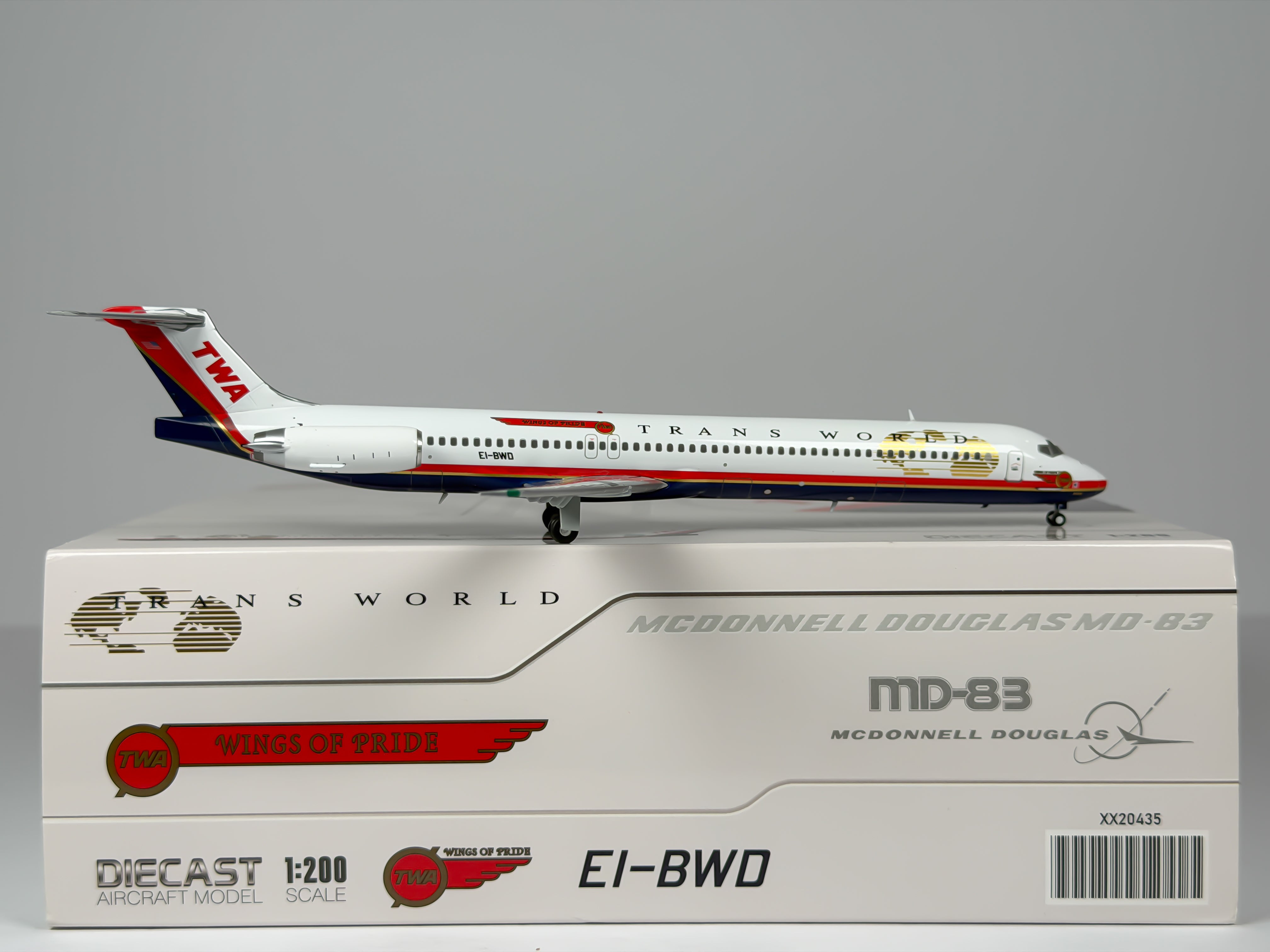 Trans World Airlines (TWA) McDonnell Douglas MD-83 1:200 JC Wings EI-BWD (XX20435)