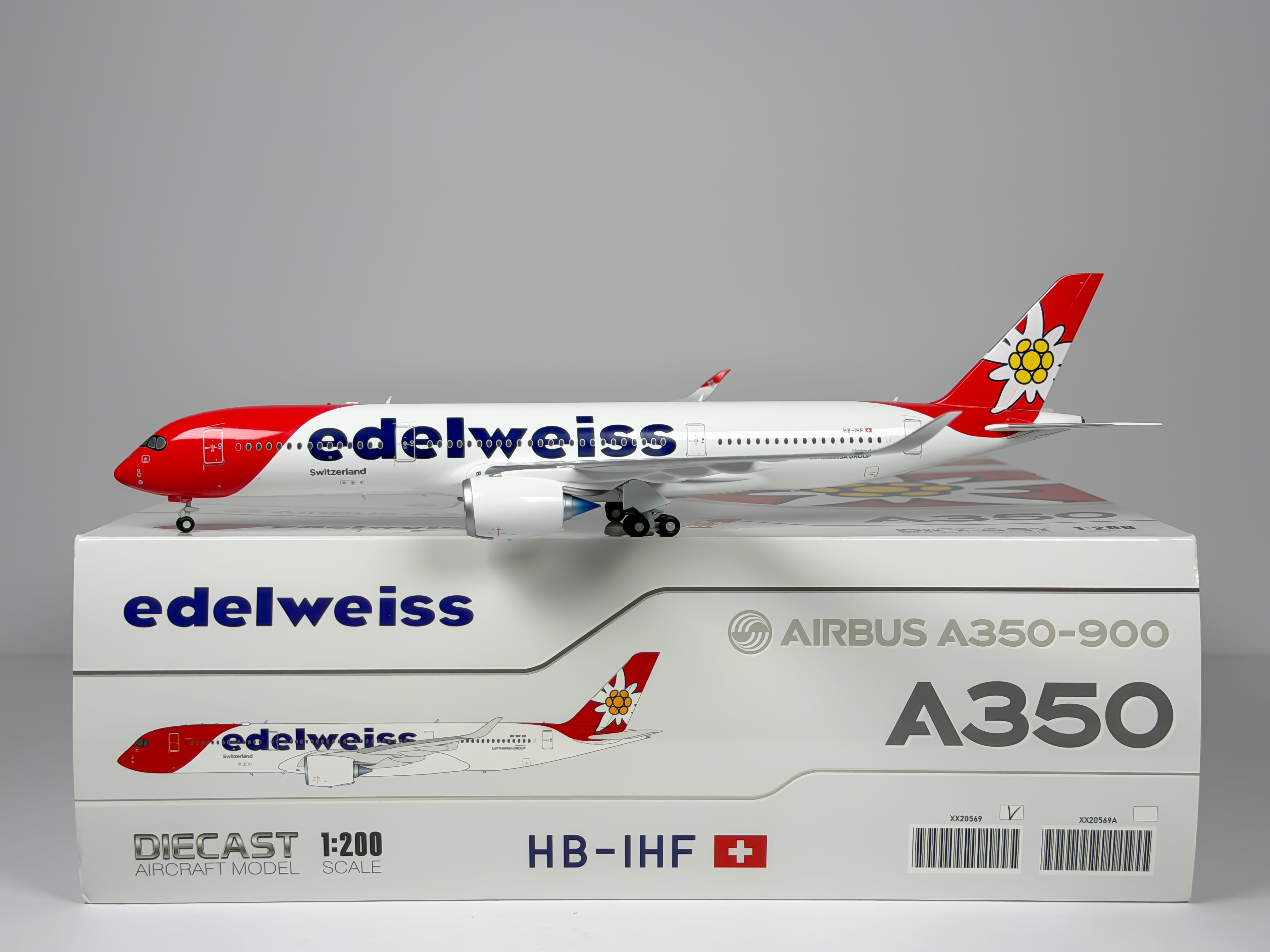 Edelweiss Air Airbus A350-900 1:200 JC Wings HB-IHF (XX20569)