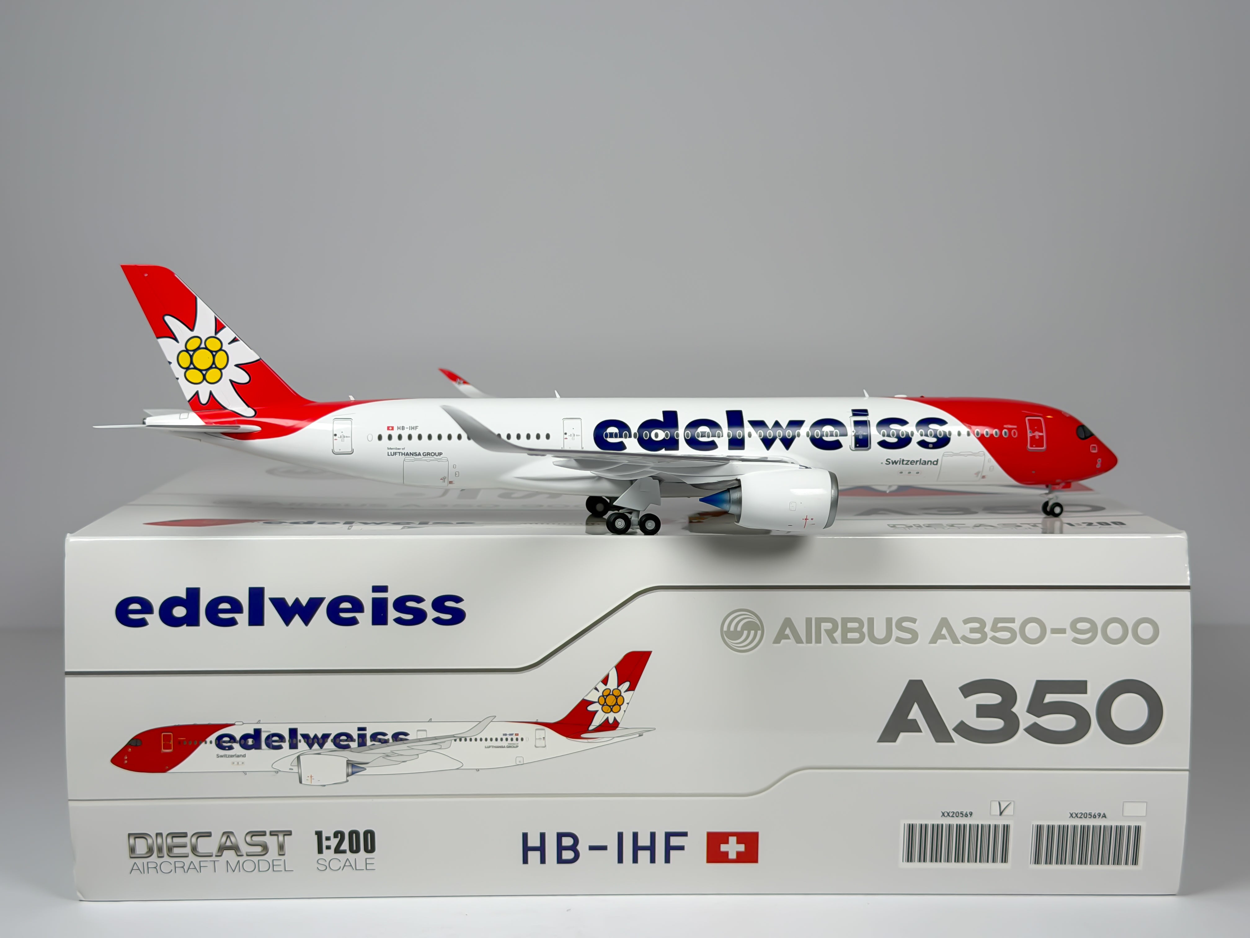Edelweiss Air Airbus A350-900 1:200 JC Wings HB-IHF (XX20569)