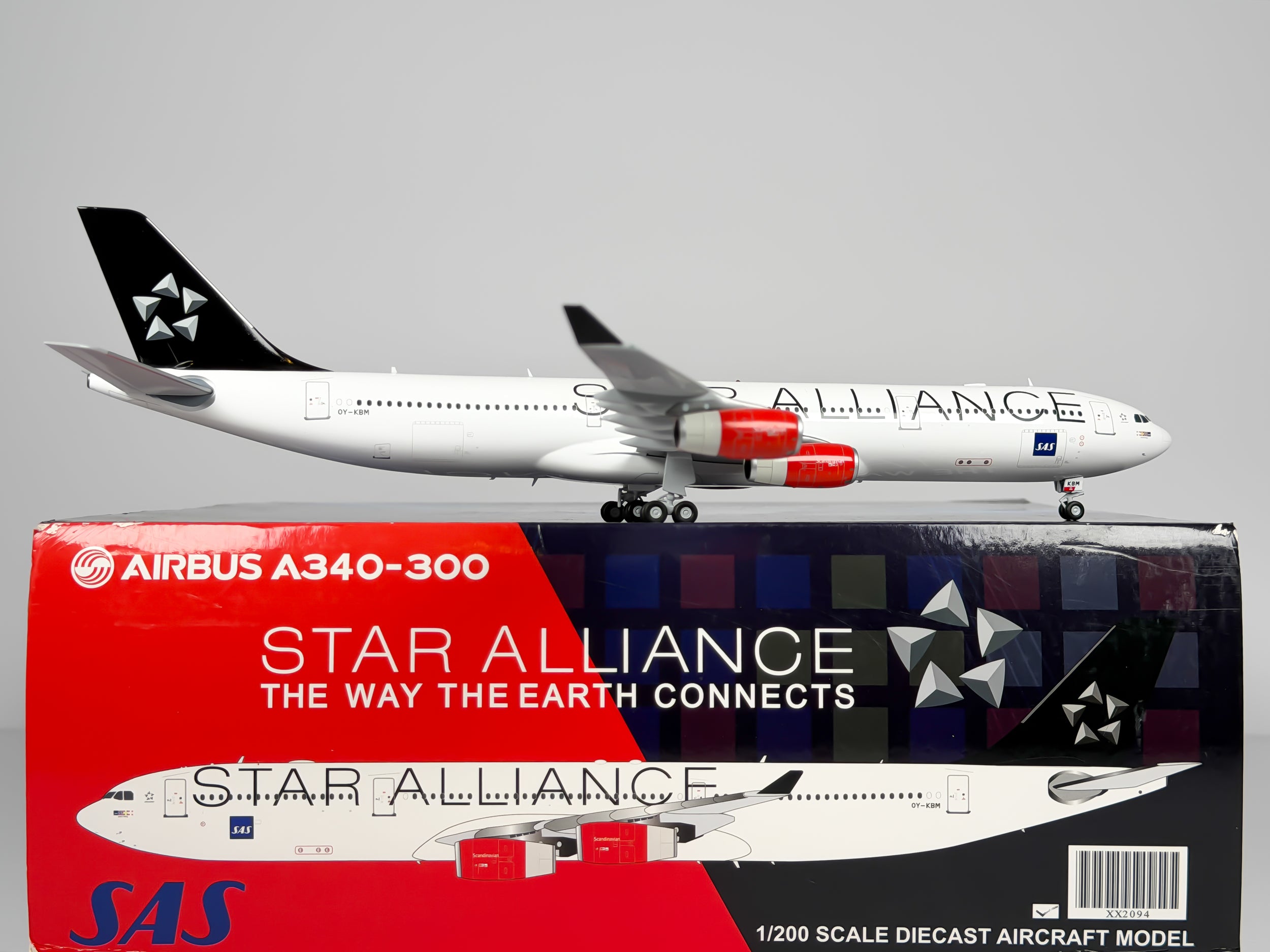 Scandinavian Airlines (SAS) Airbus A340-300 1:200 JC Wings OY-KBM (XX2094)