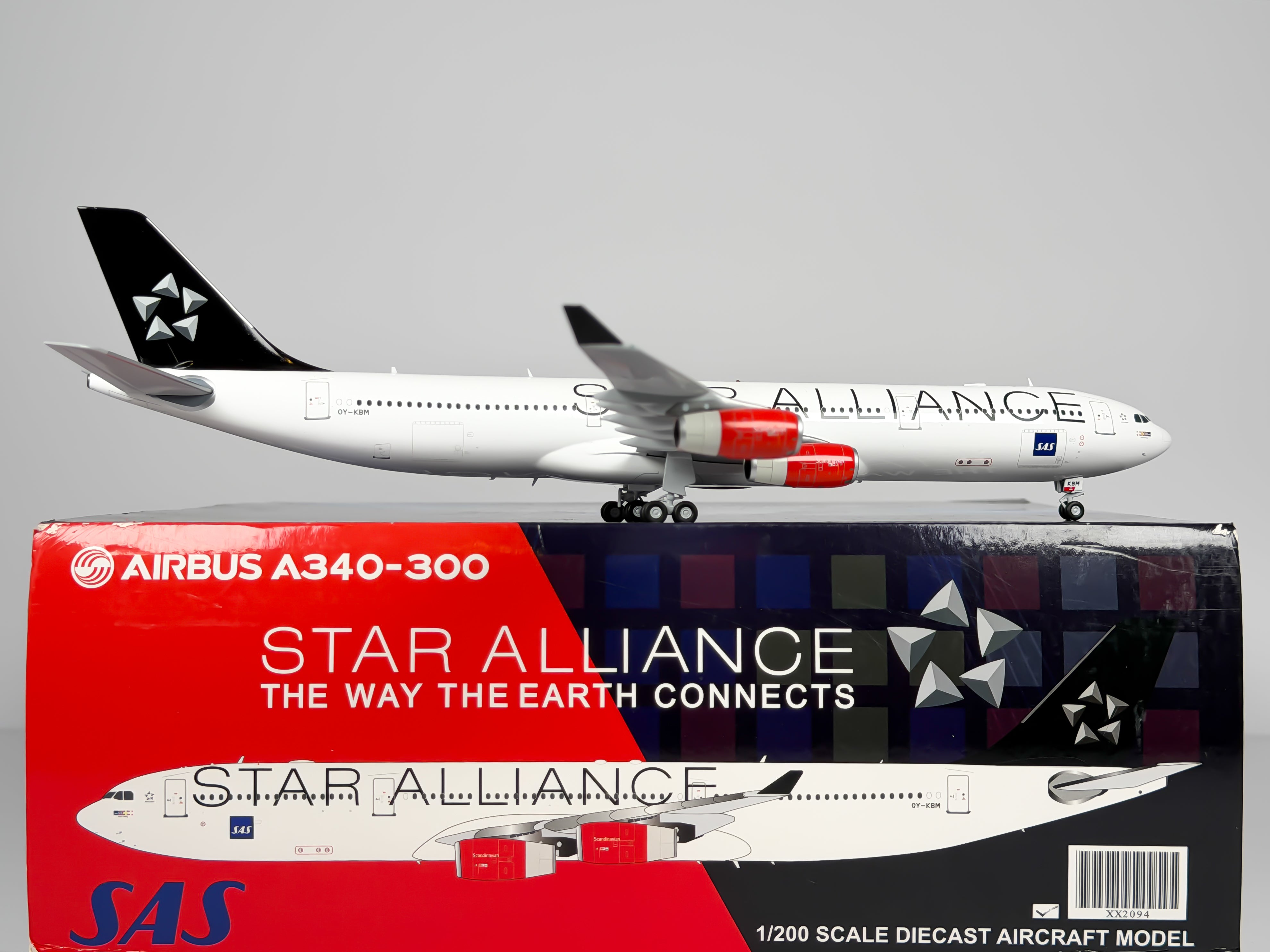 Scandinavian Airlines (SAS) Airbus A340-300 1:200 JC Wings OY-KBM (XX2094)