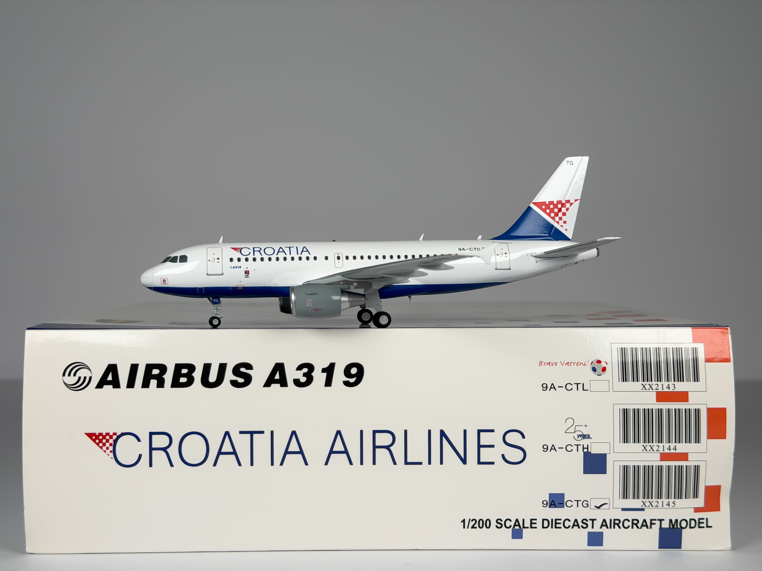 Croatia Airlines Airbus A319 1:200 JC Wings 9A-CTG (XX2145)
