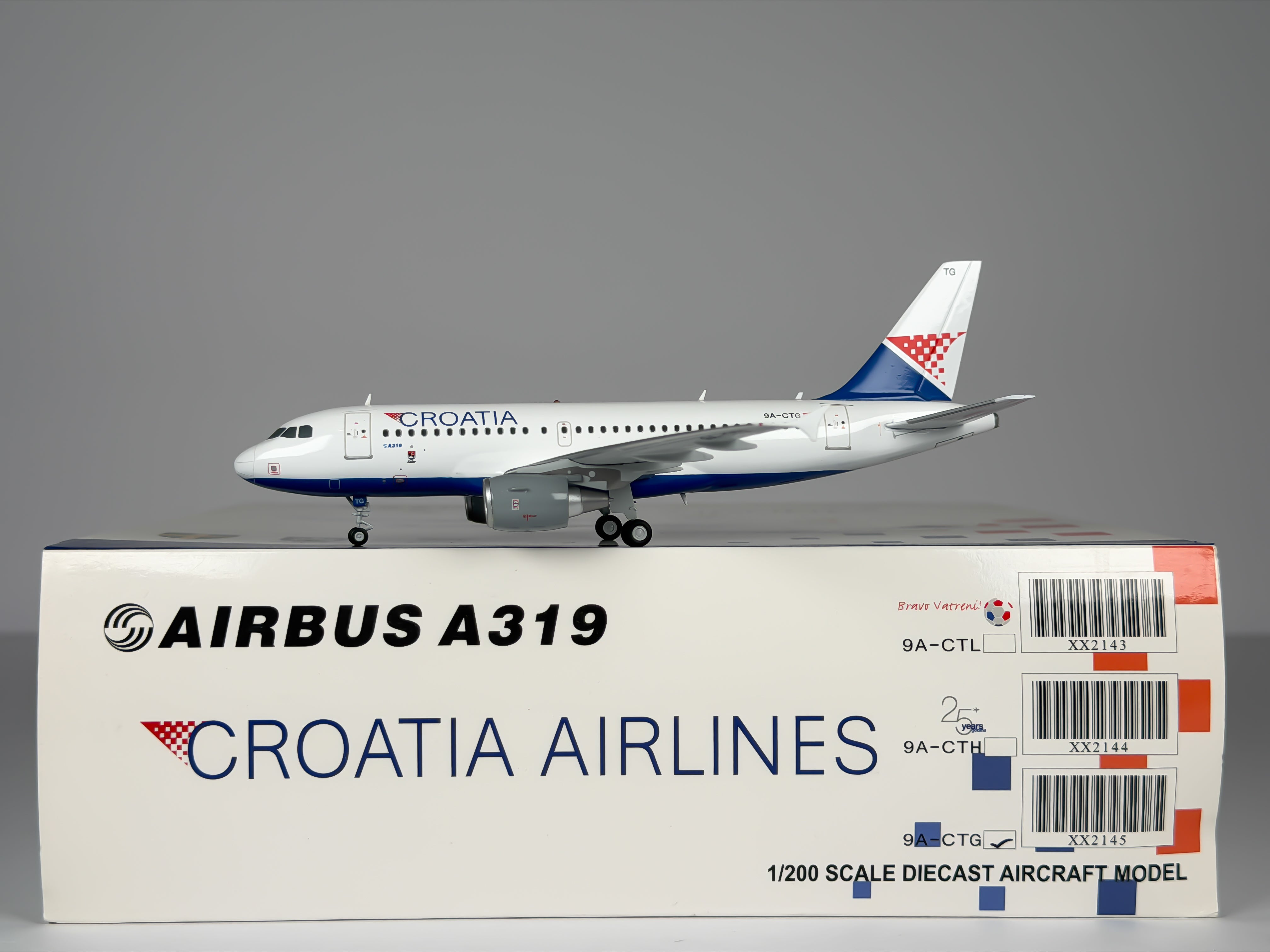 Croatia Airlines Airbus A319 1:200 JC Wings 9A-CTG (XX2145)
