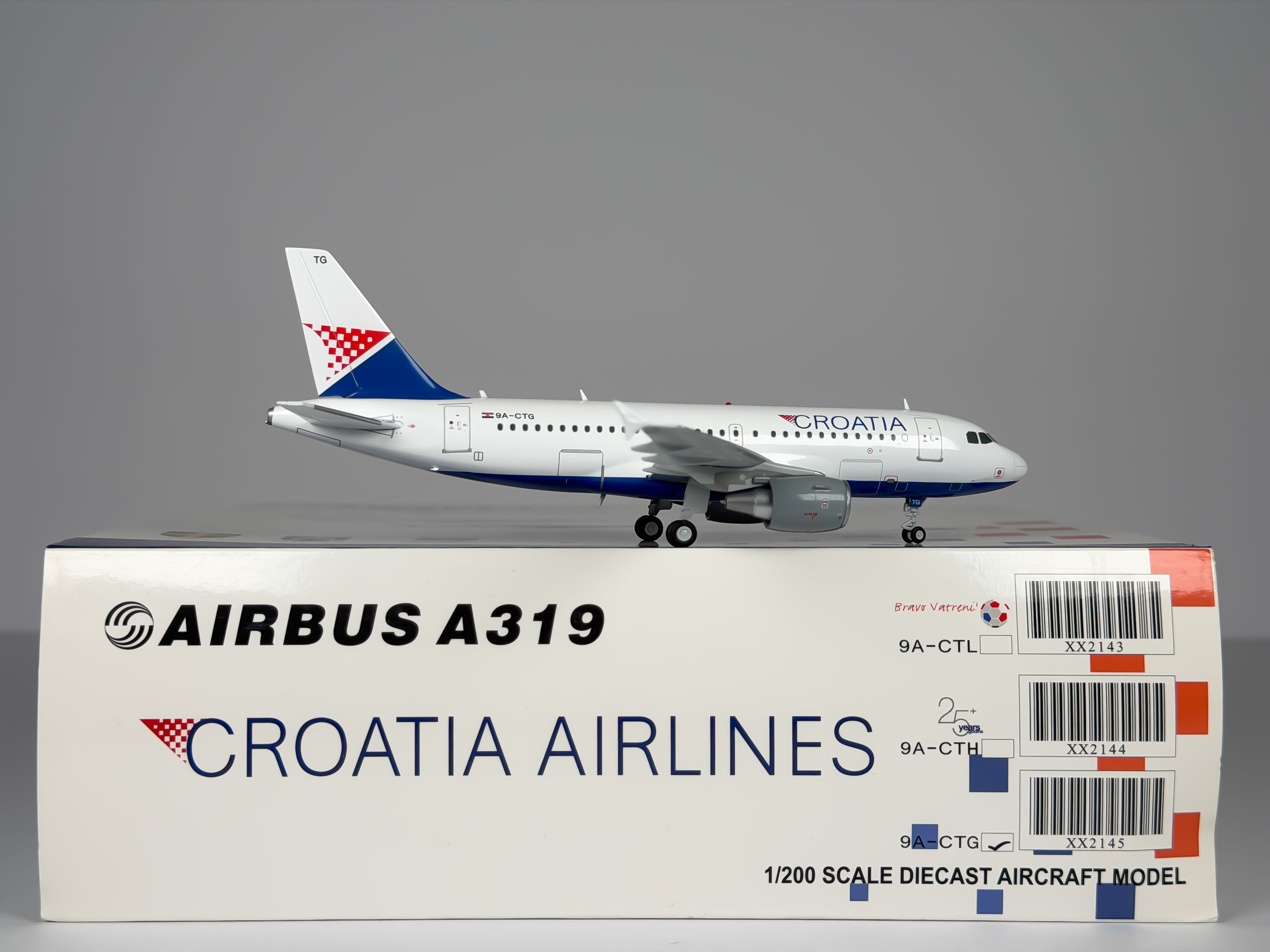Croatia Airlines Airbus A319 1:200 JC Wings 9A-CTG (XX2145)