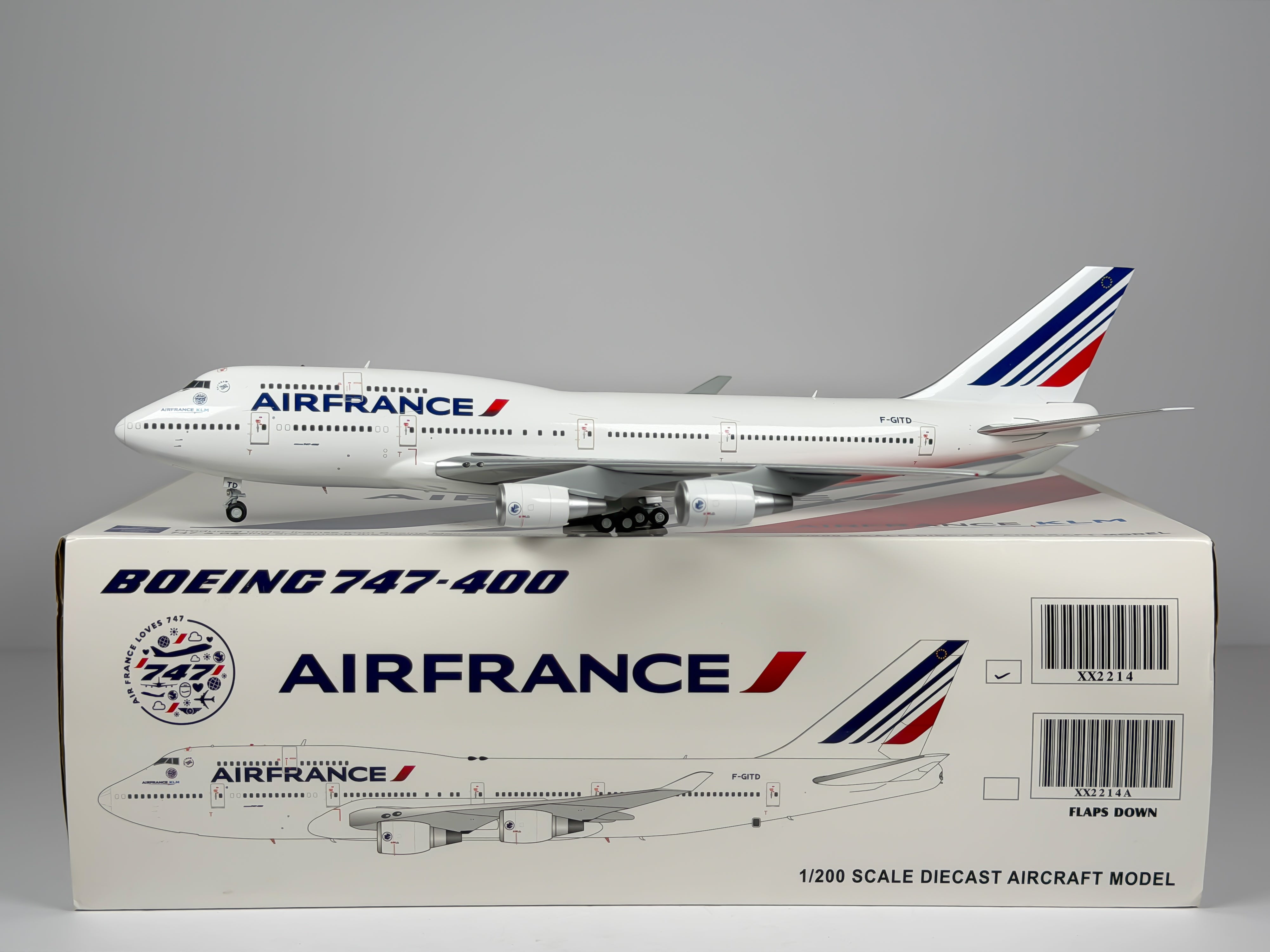 Air France Boeing 747-400 1:200 JC Wings F-GITD (XX2214)