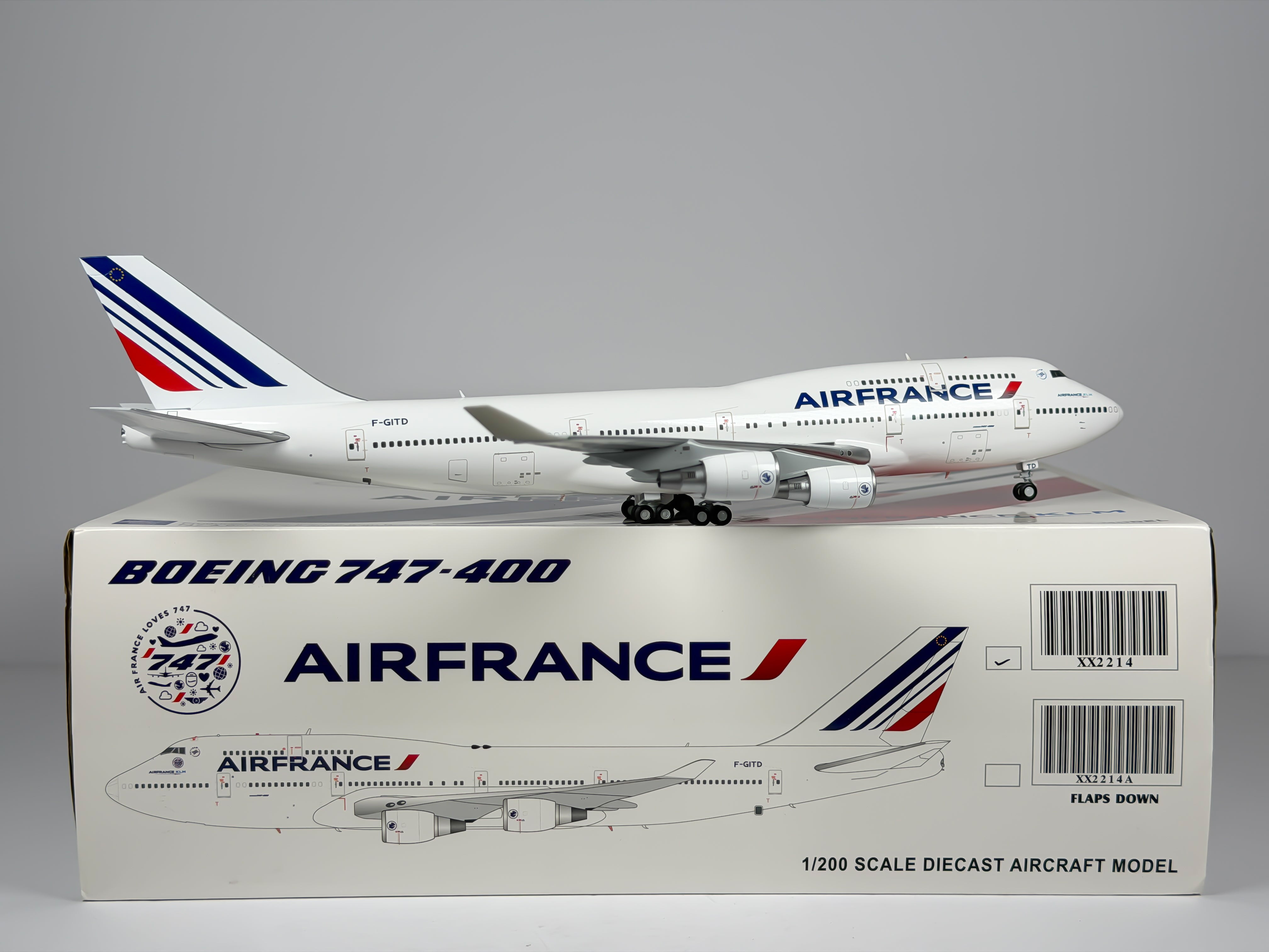 Air France Boeing 747-400 1:200 JC Wings F-GITD (XX2214)