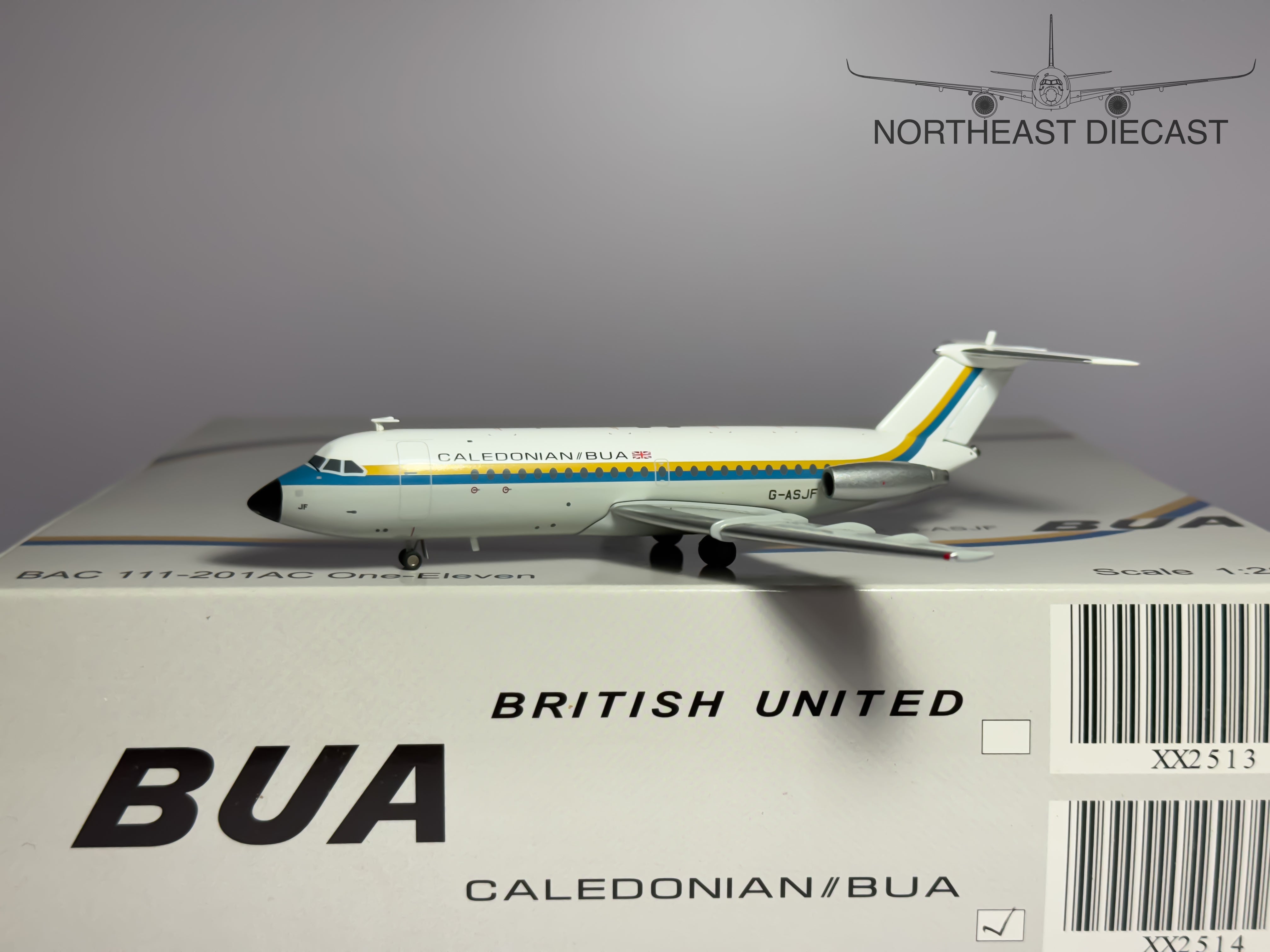 Caledonian Airways BAC 111-200 1:200 JC Wings G-ASJF (XX2514)
