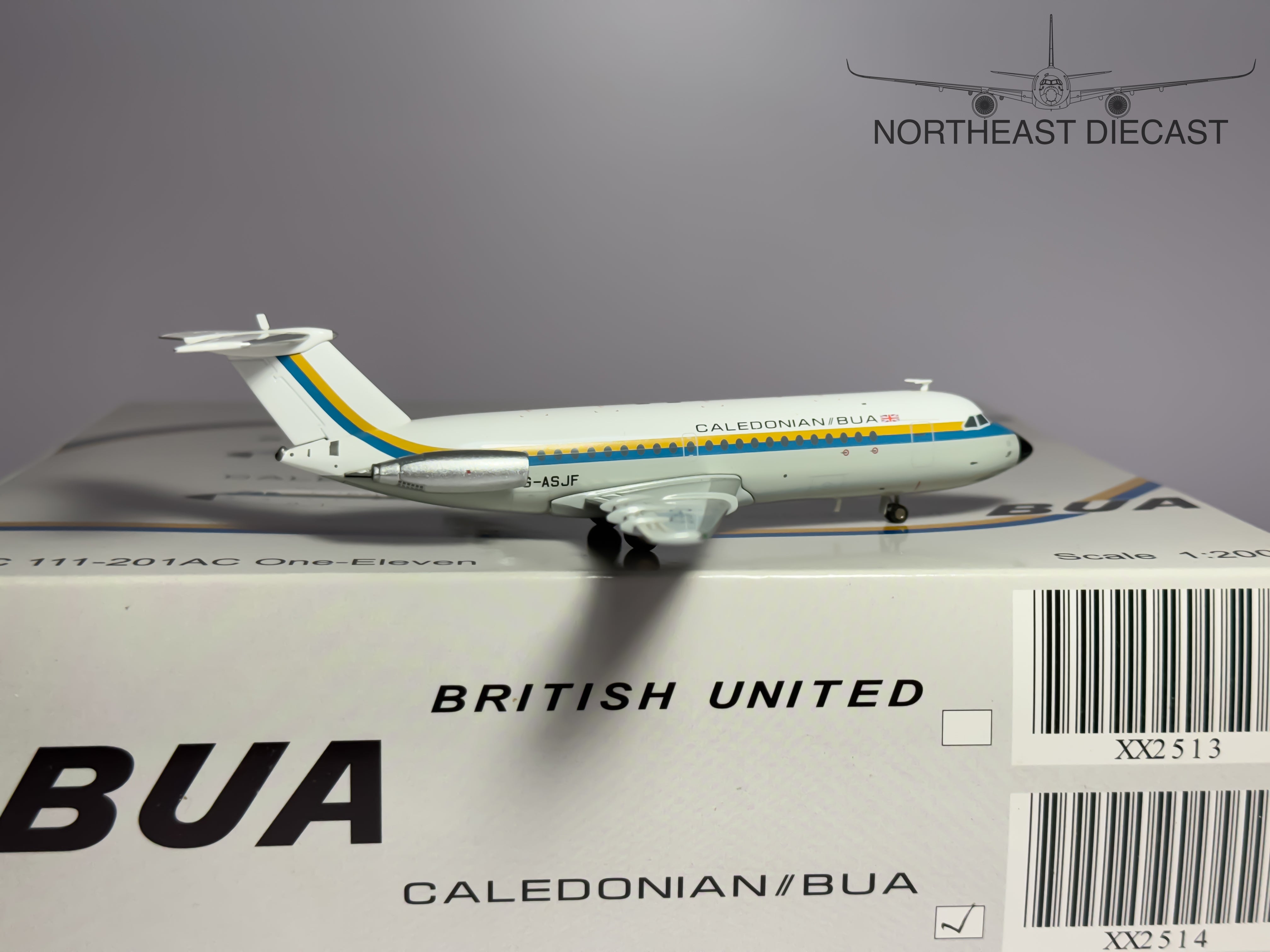 Caledonian Airways BAC 111-200 1:200 JC Wings G-ASJF (XX2514)