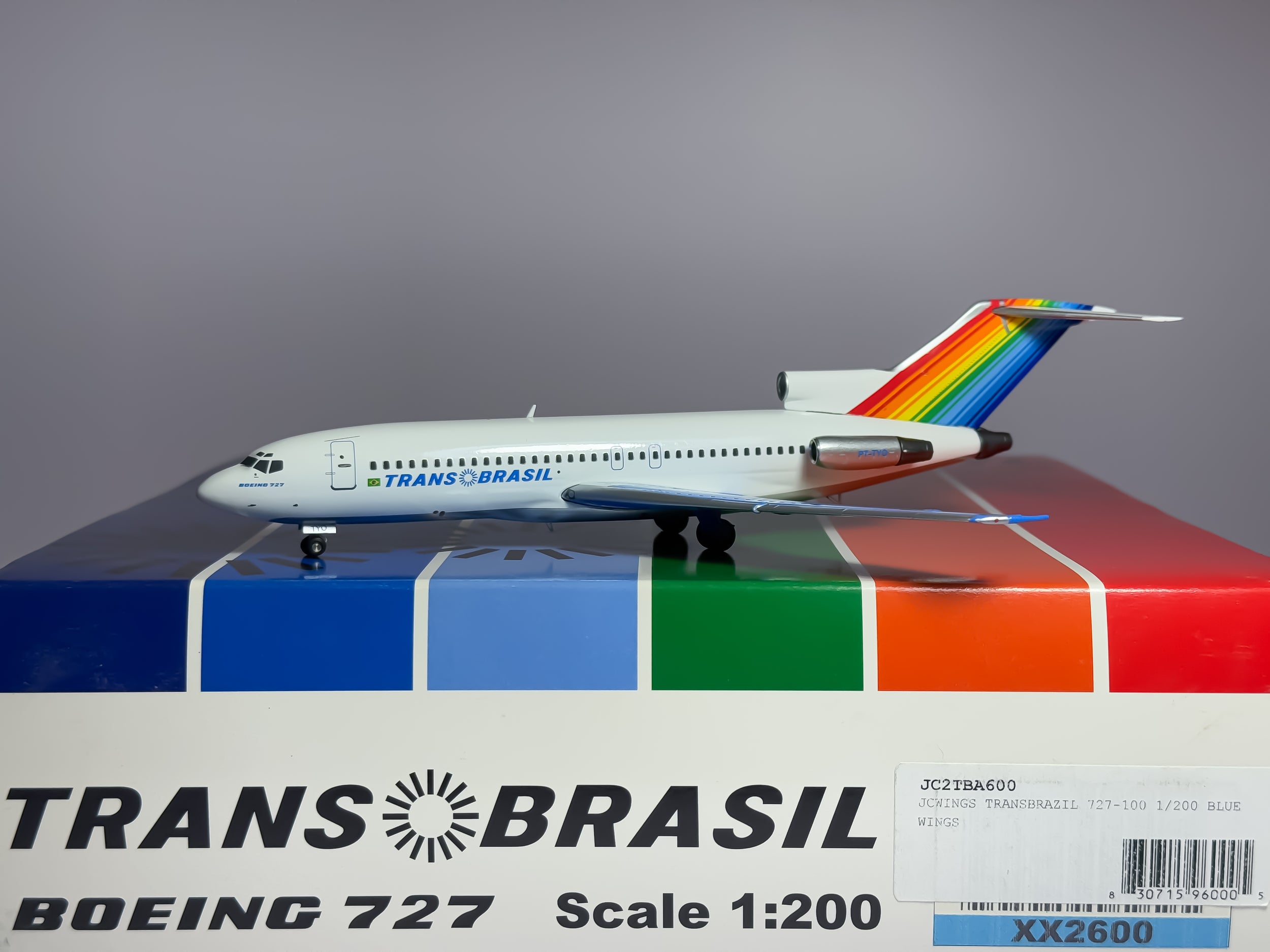 Transbrasil Boeing 727-100 1:200 JC Wings PT-TYO (XX2600)