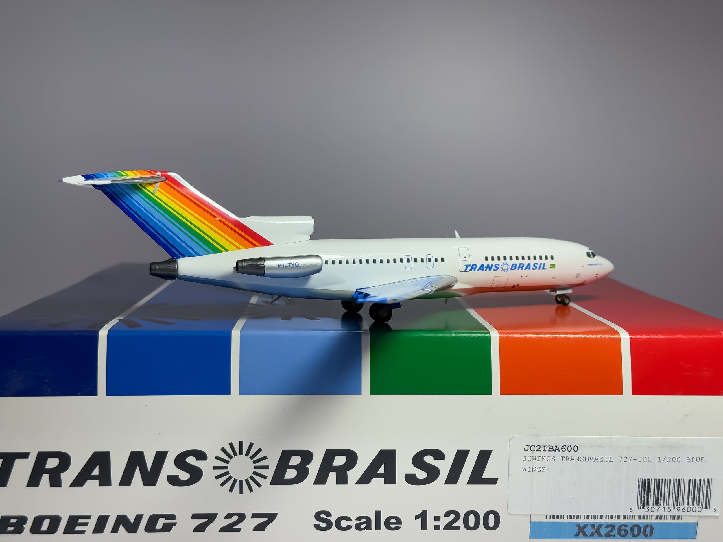 Transbrasil Boeing 727-100 1:200 JC Wings PT-TYO (XX2600)