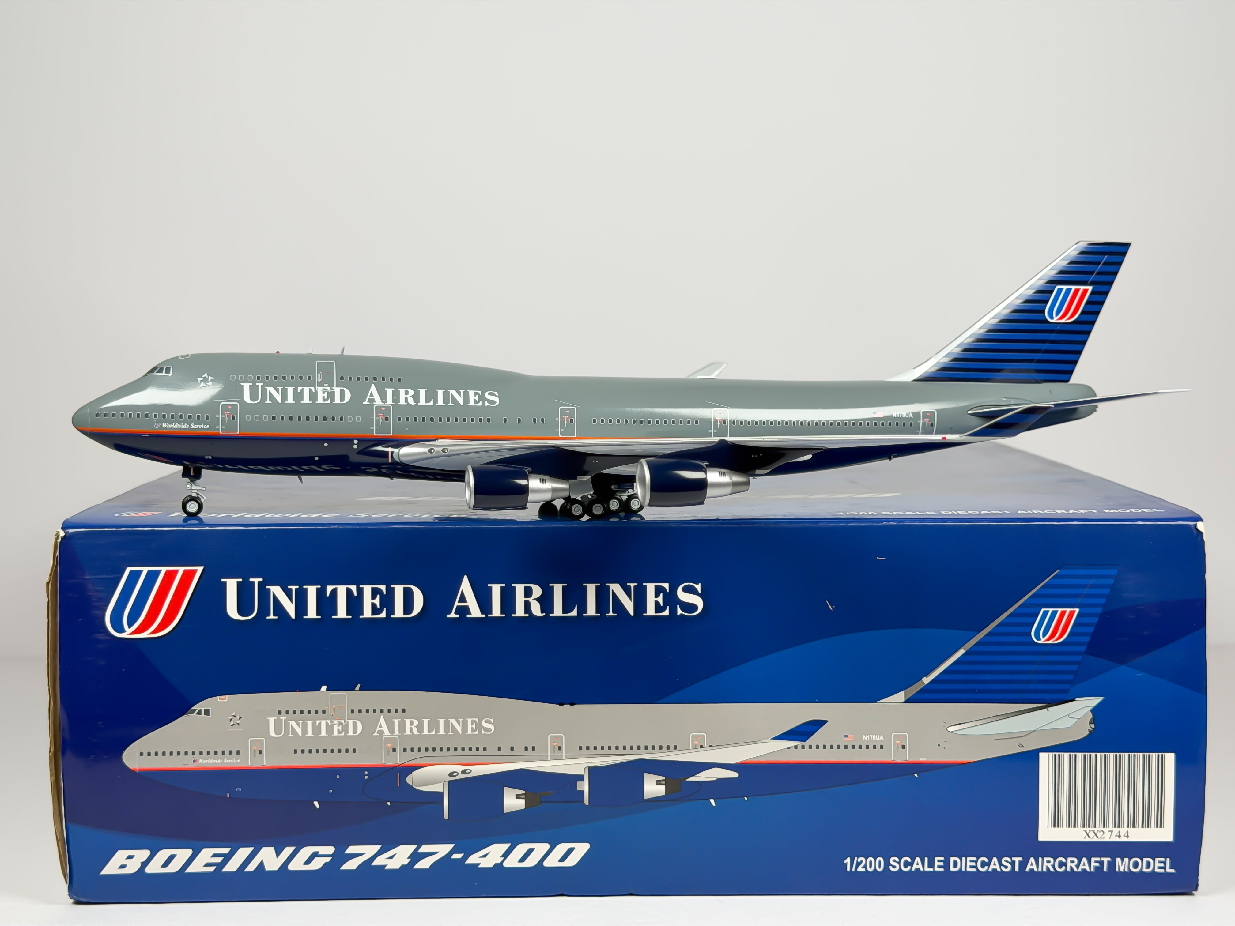 United Airlines Boeing 747-400 1:200 JC Wings N178UA (XX2744)