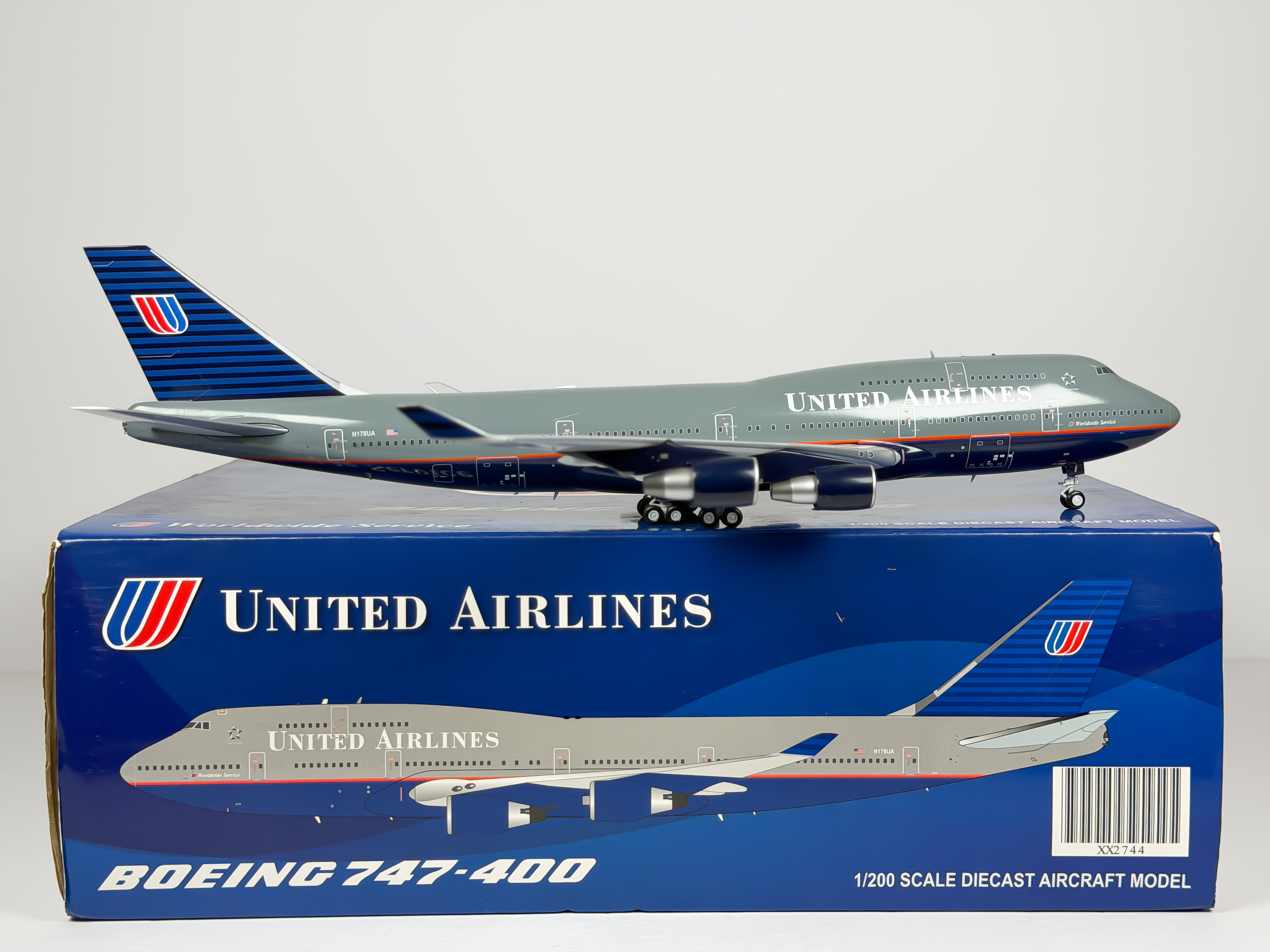 United Airlines Boeing 747-400 1:200 JC Wings N178UA (XX2744)