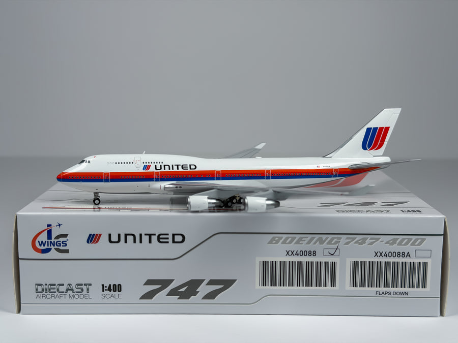 United Airlines Boeing 747-400 1:400 JC Wings N185UA (XX40088)