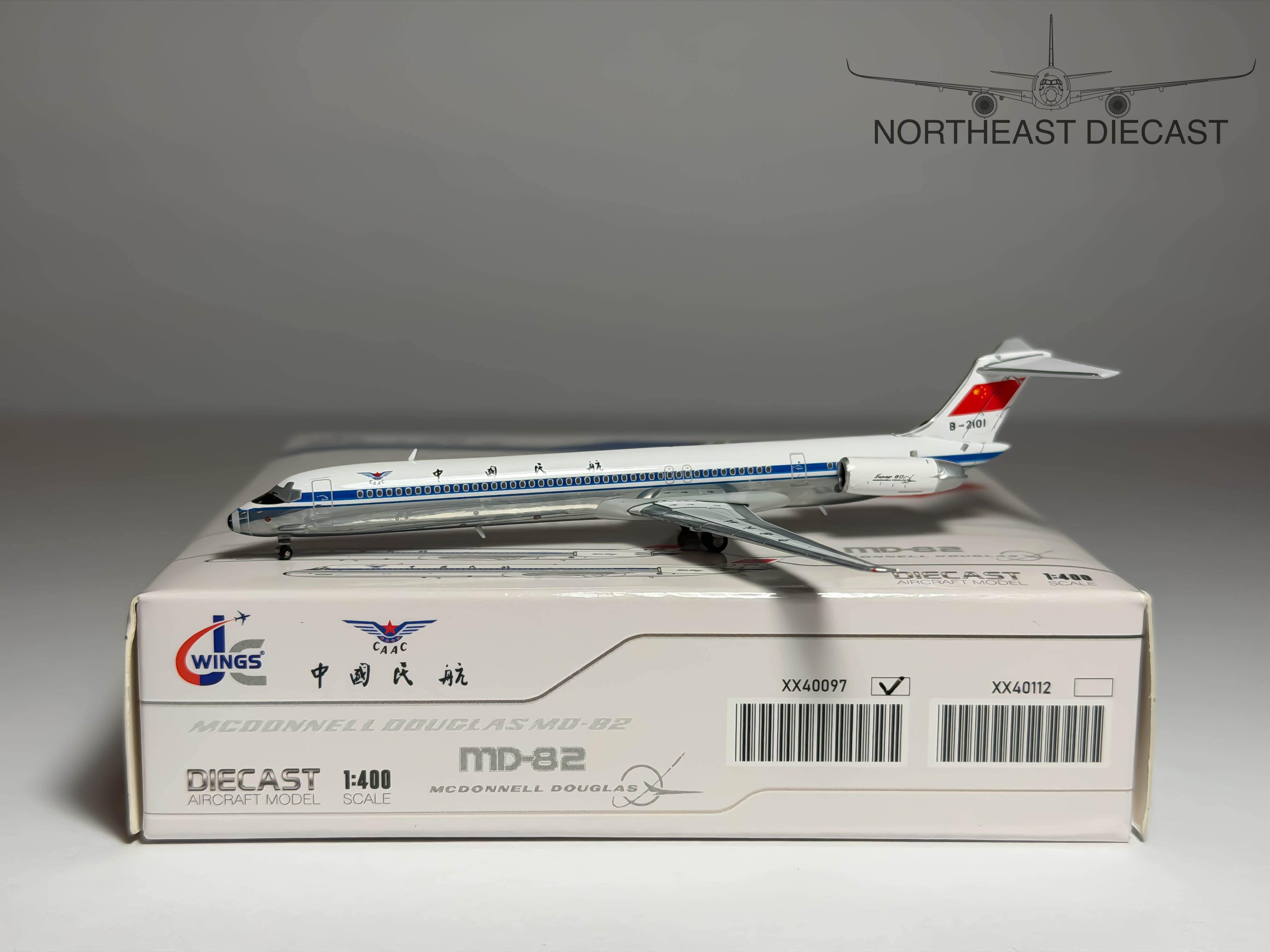 CAAC McDonnell Douglas MD-82 1:400 JC Wings B-2101 (XX40097)