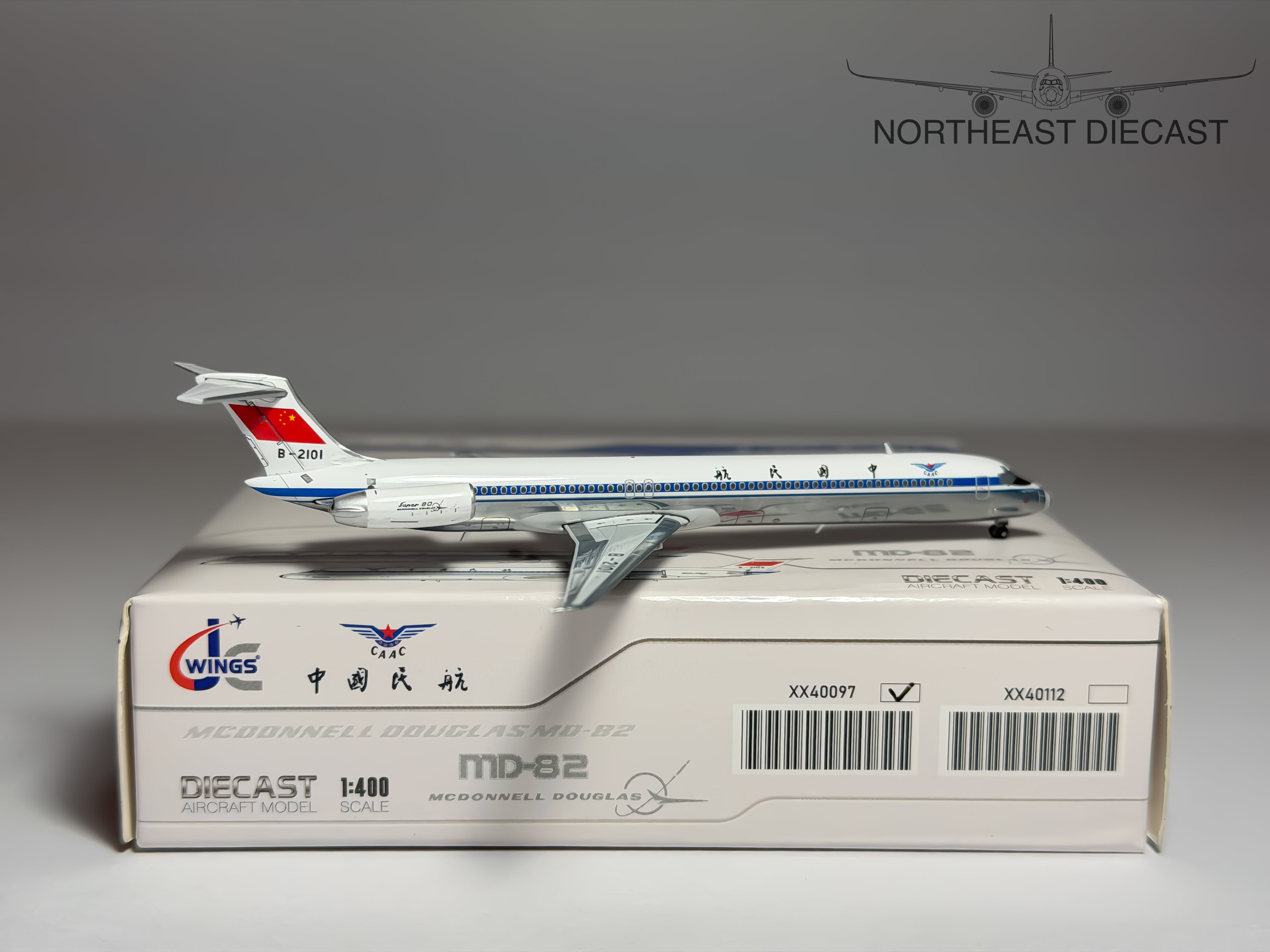 CAAC McDonnell Douglas MD-82 1:400 JC Wings B-2101 (XX40097)